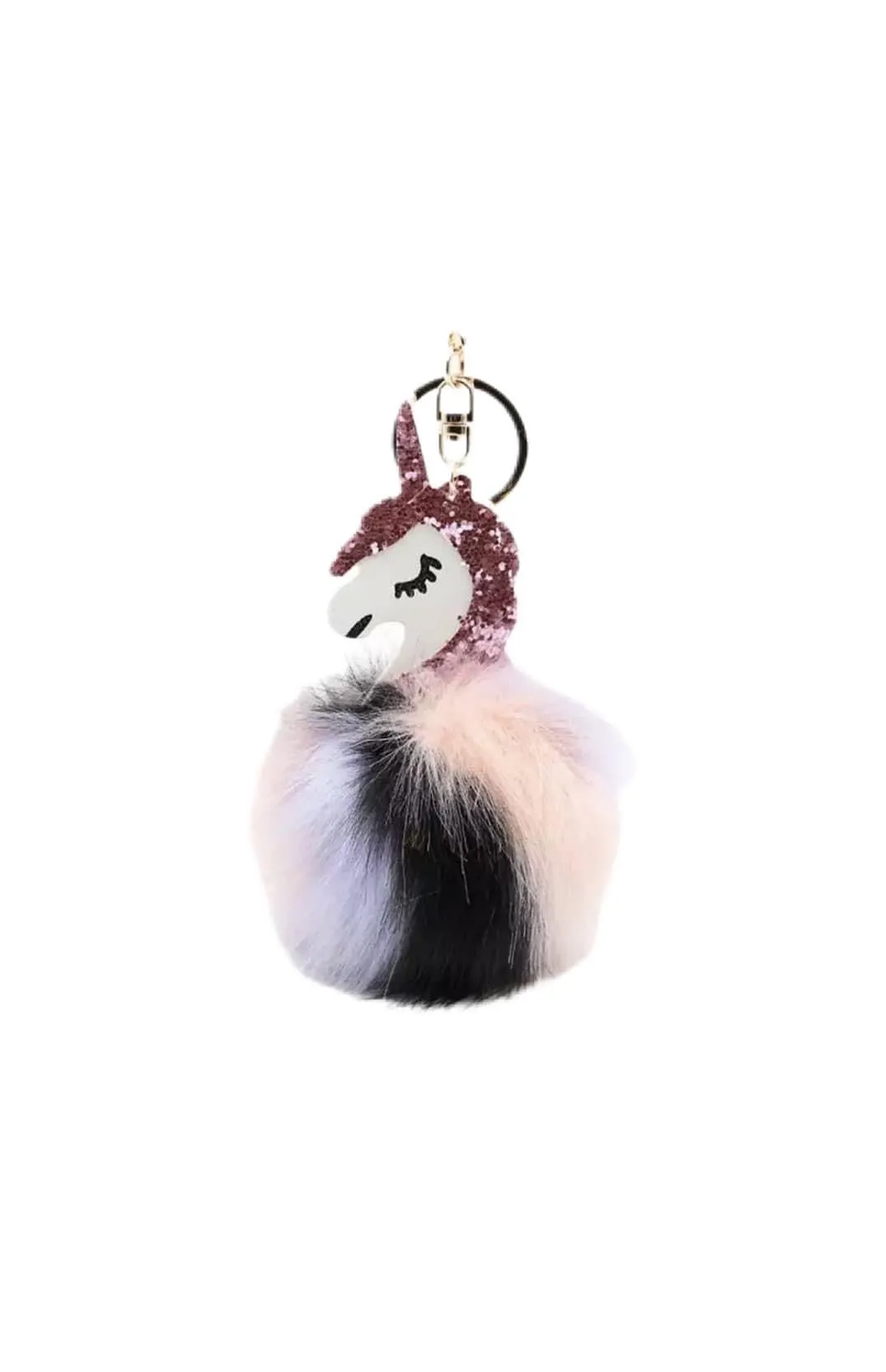 PomPom Animal Keychain