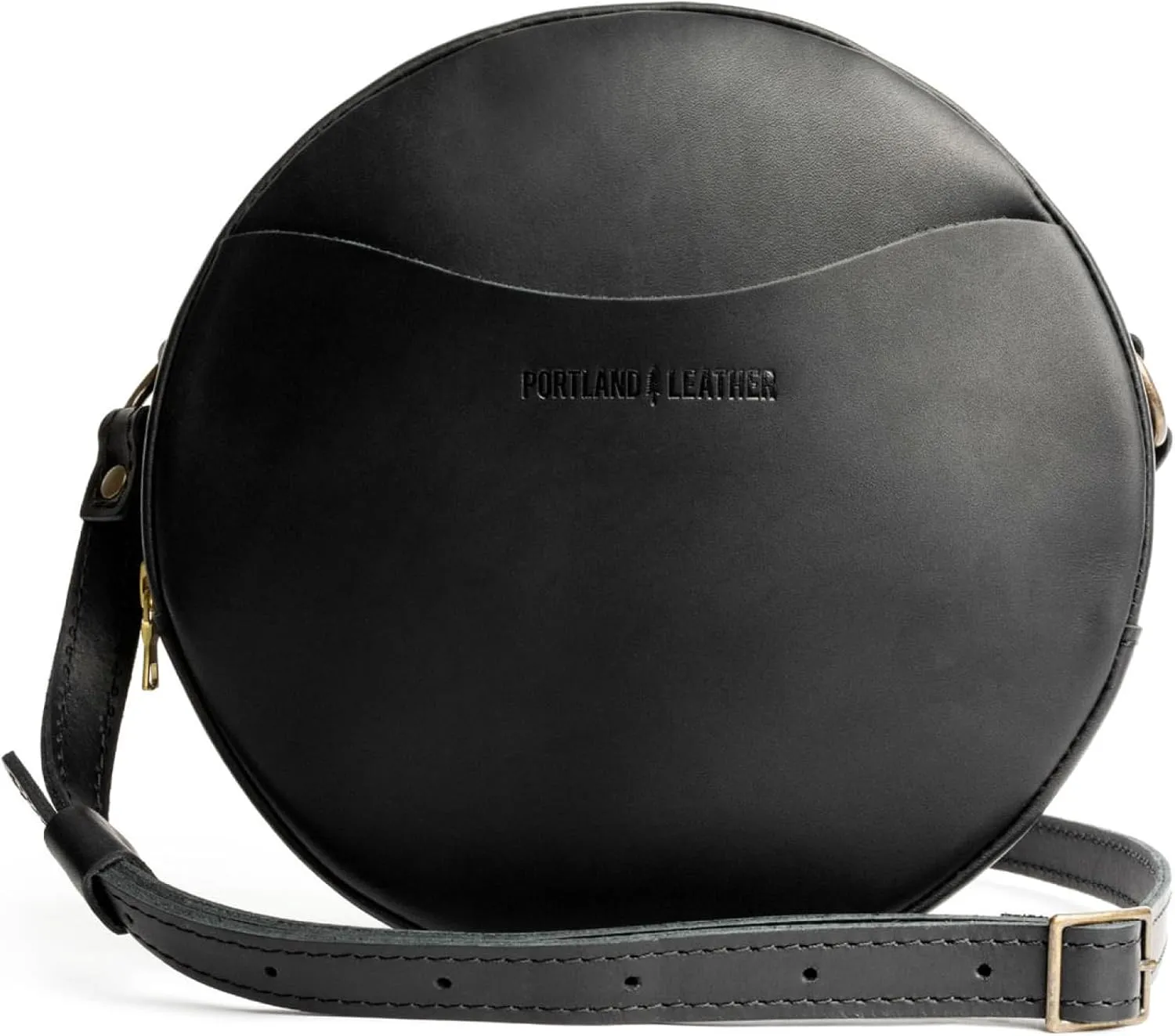 Portland Leather Goods Circle Crossbody Bag for Women – Handmade from the Finest Full-Grain Hides