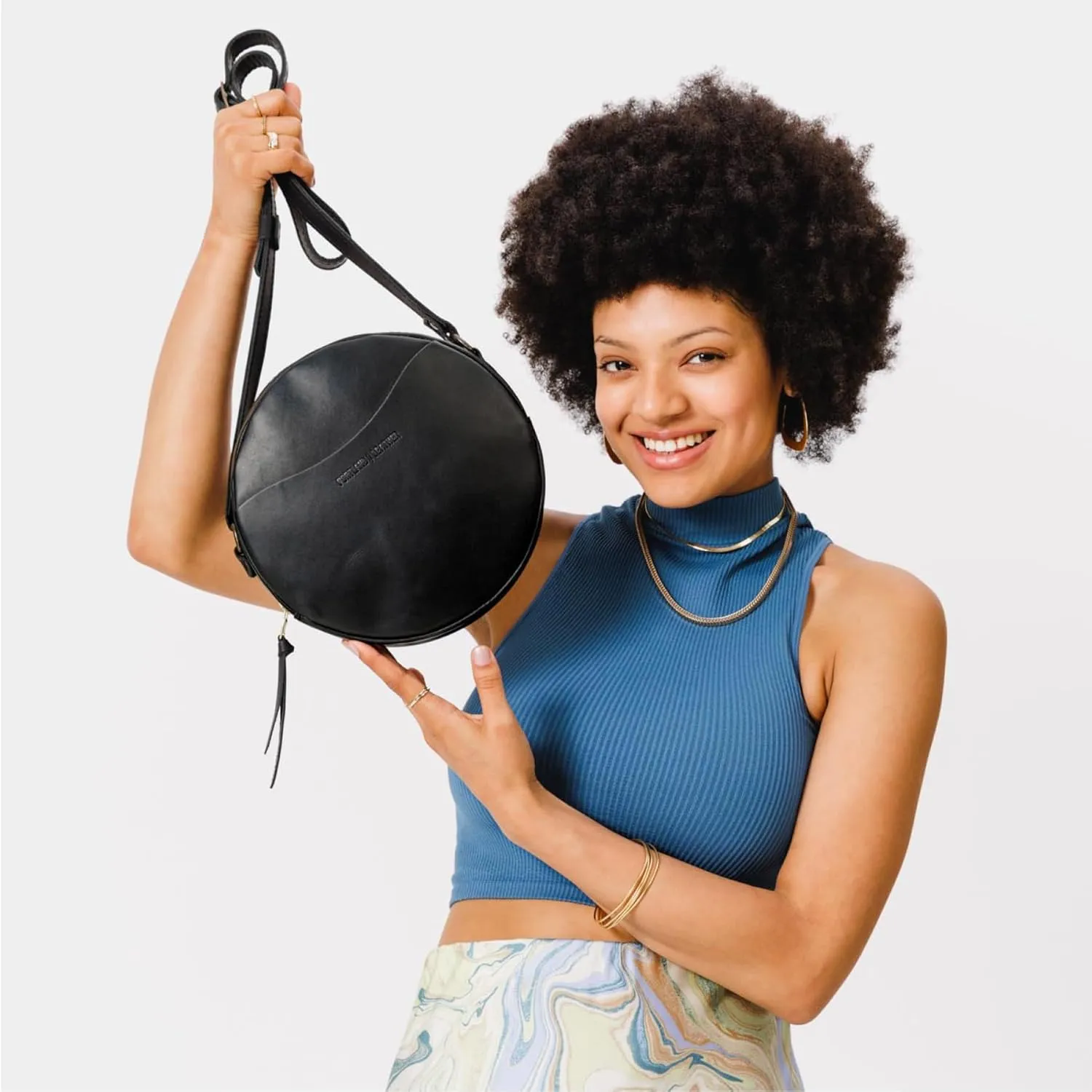 Portland Leather Goods Circle Crossbody Bag for Women – Handmade from the Finest Full-Grain Hides