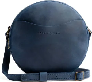 Portland Leather Goods Circle Crossbody Bag for Women – Handmade from the Finest Full-Grain Hides