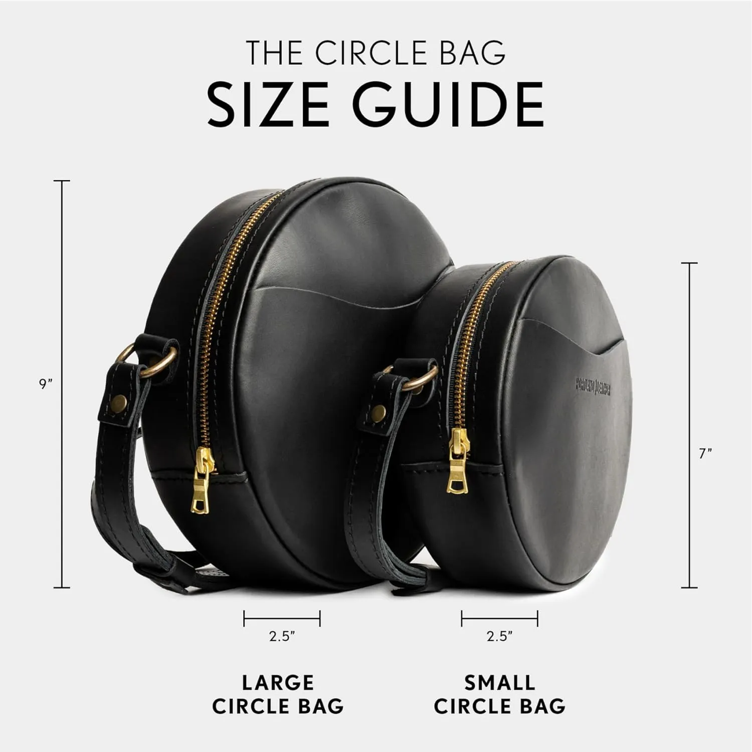 Portland Leather Goods Circle Crossbody Bag for Women – Handmade from the Finest Full-Grain Hides