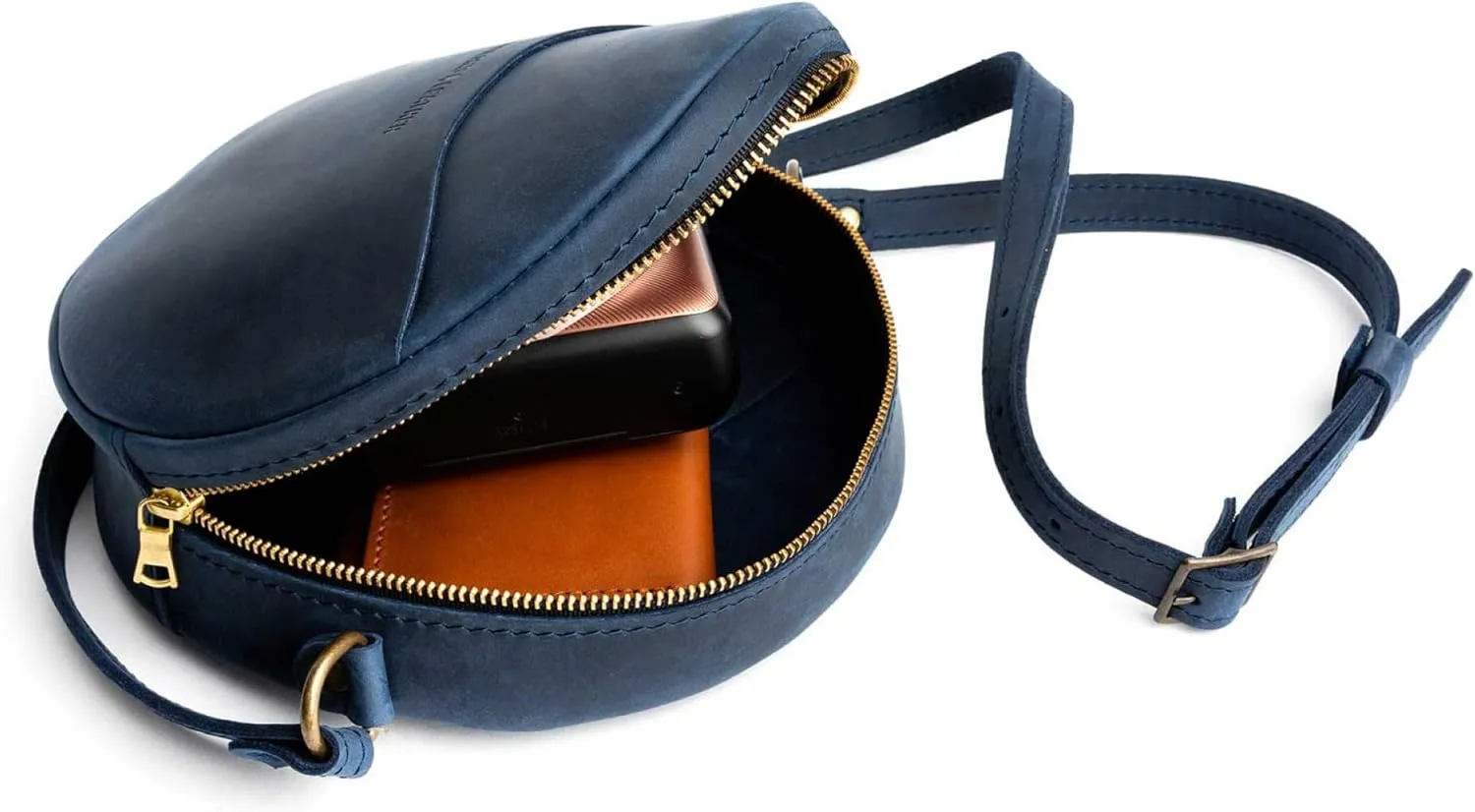 Portland Leather Goods Circle Crossbody Bag for Women – Handmade from the Finest Full-Grain Hides
