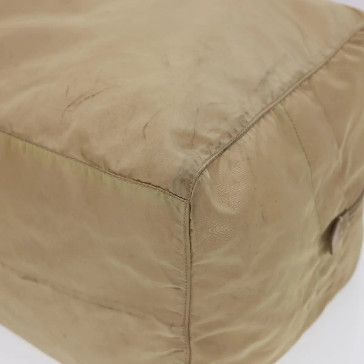 PRADA Boston Bag Nylon Beige  bs4903