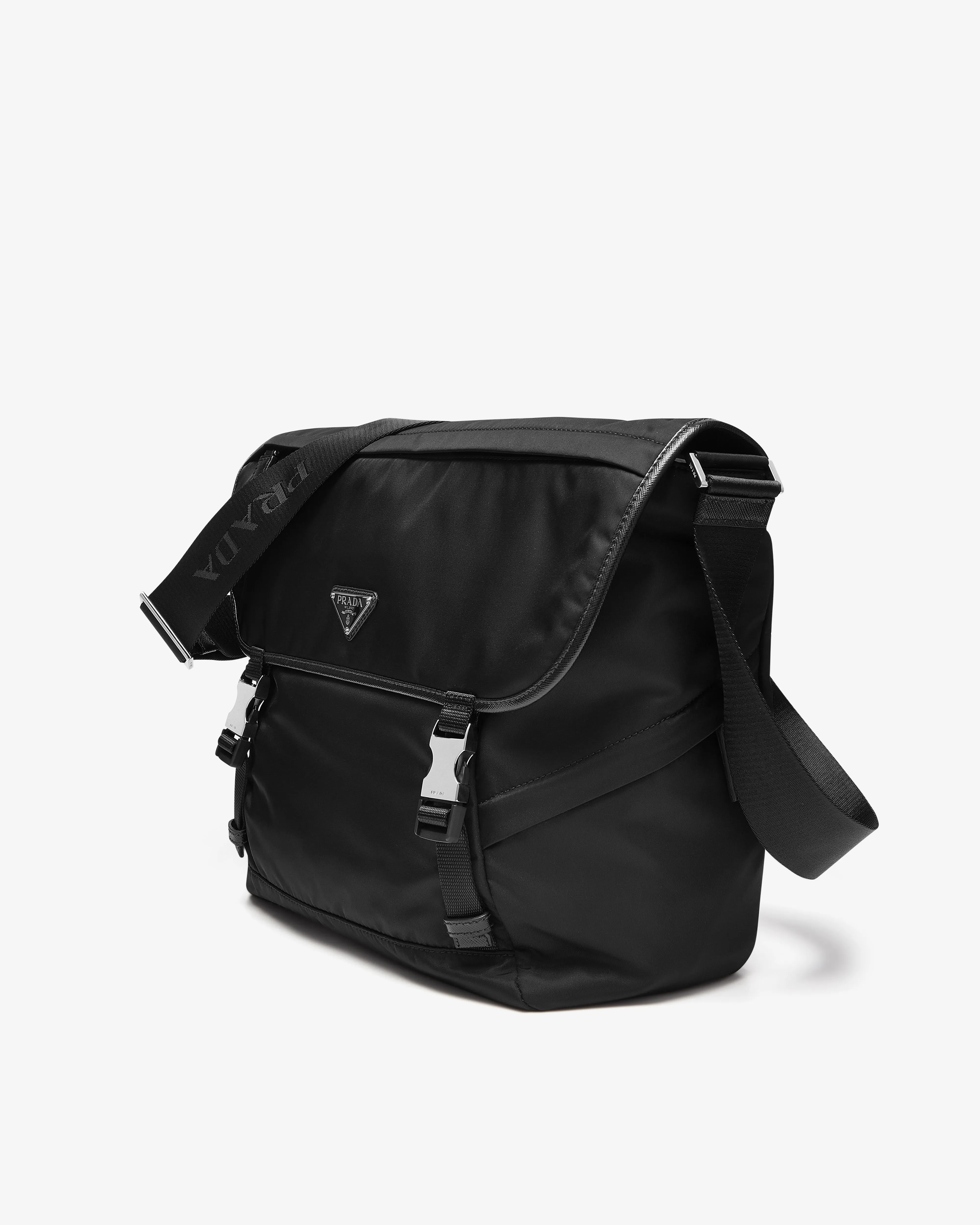 Prada - Men's Re-Nylon and Saffiano Leather Shoulder Bag - (Black)
