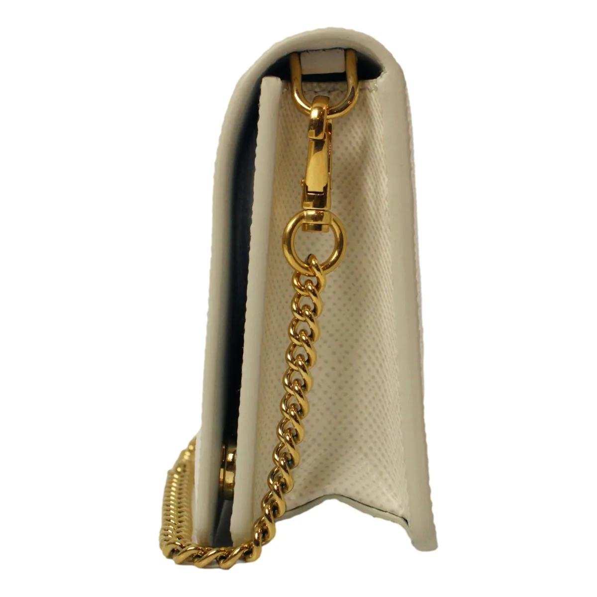 Prada Miniborse White Saffiano Leather Crossbody