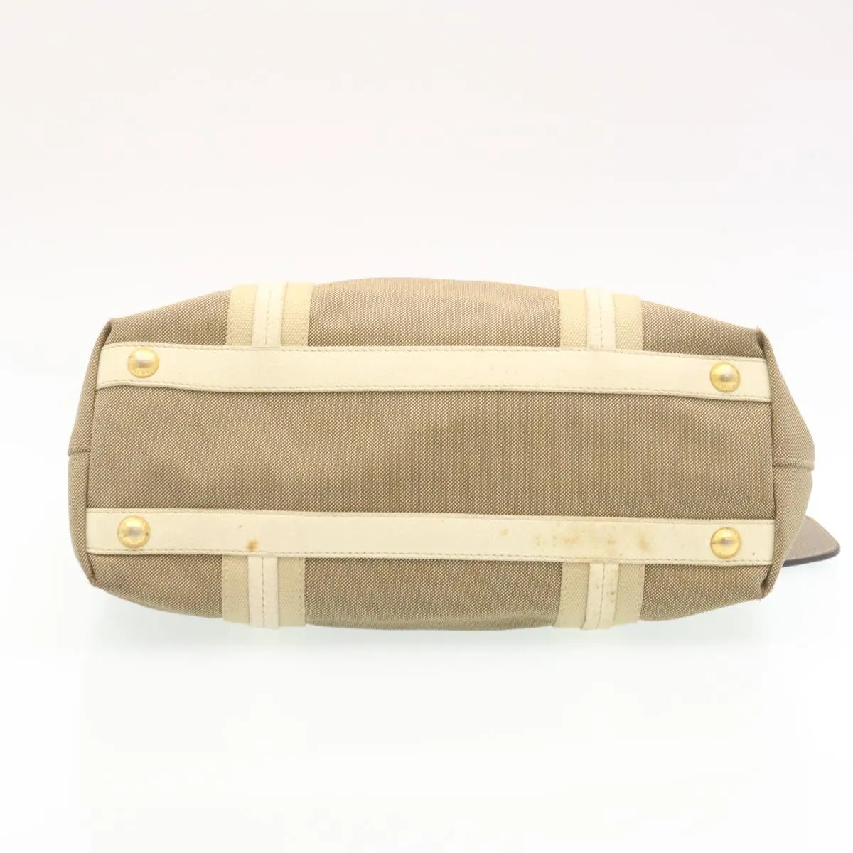 PRADA Shoulder Bag Canvas Khaki  28739