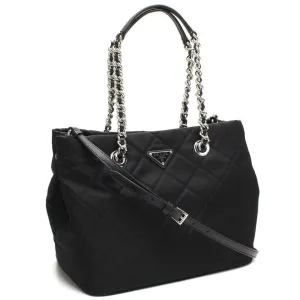 PRADA Women's Quilted Tessuto Chain Tote, PR1280