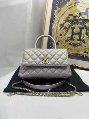 Preloved Chanel coco handle small 23cm purple 110265