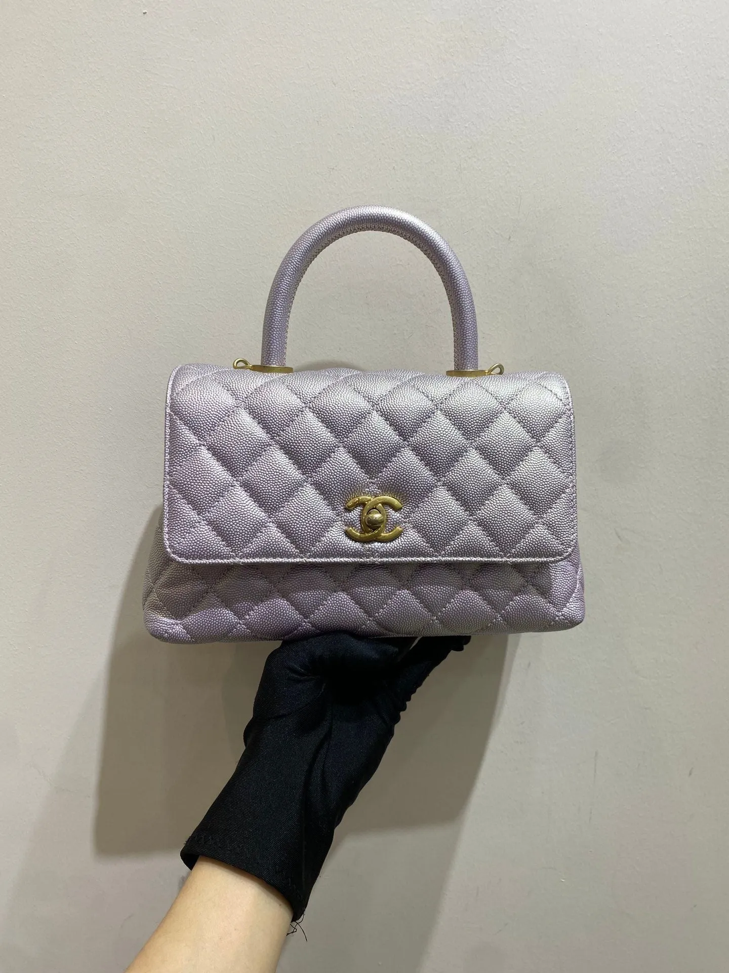 Preloved Chanel coco handle small 23cm purple 110265