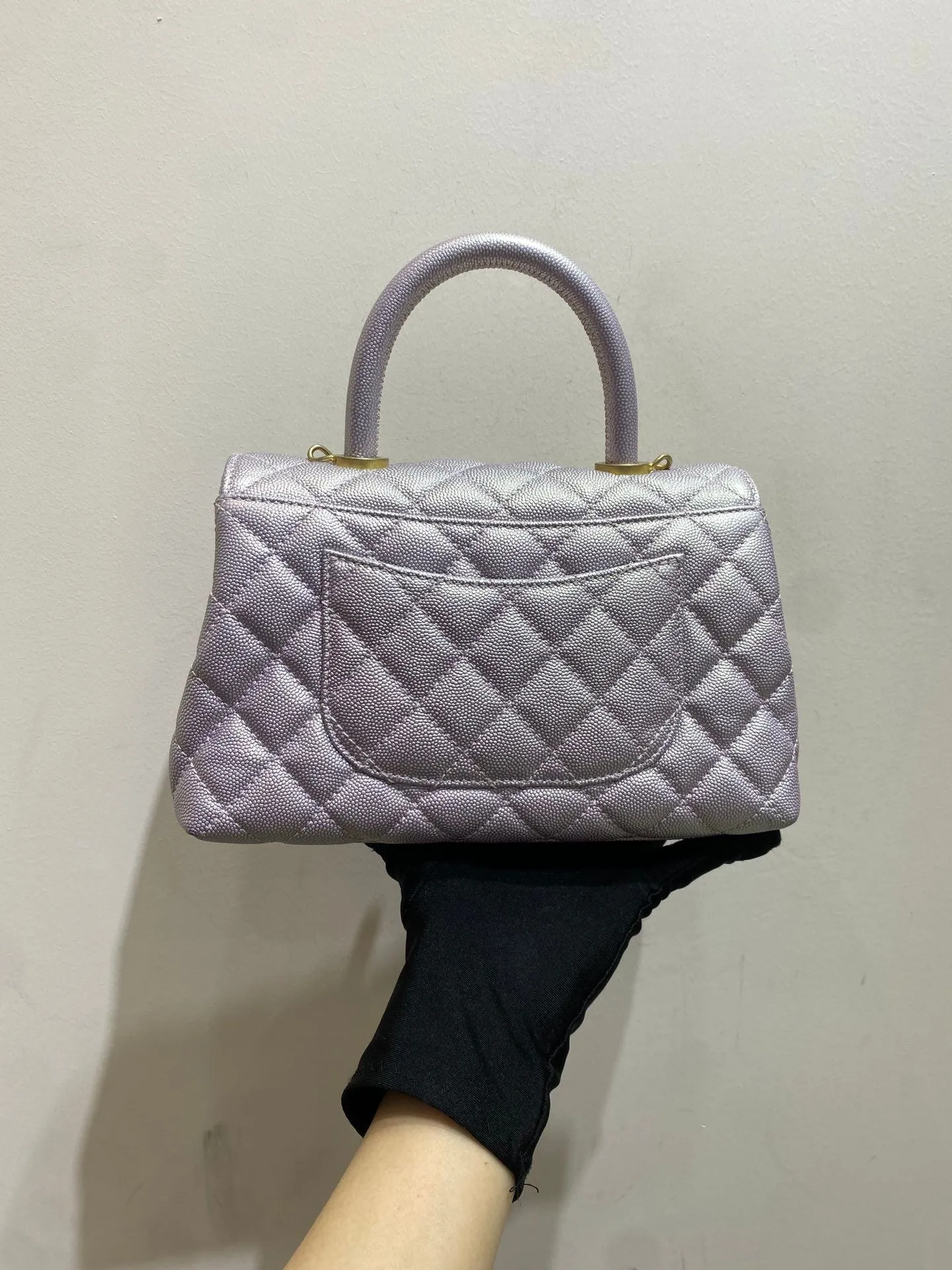 Preloved Chanel coco handle small 23cm purple 110265