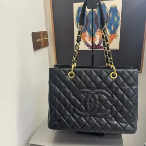 Preloved Chanel GST Black Caviar Tote Bag