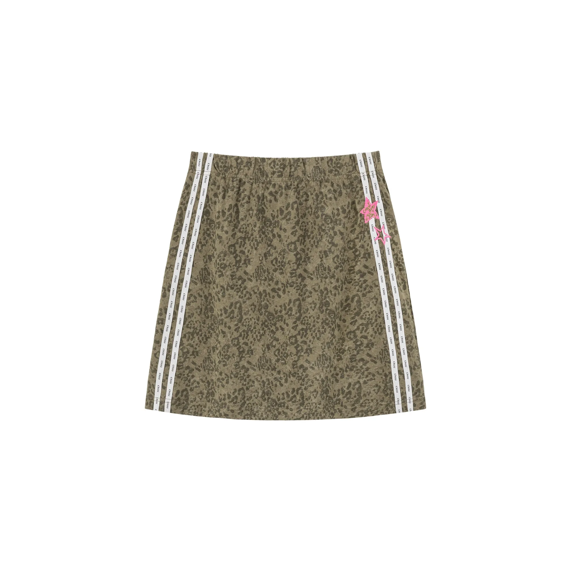 Print Tape Mini Skirt