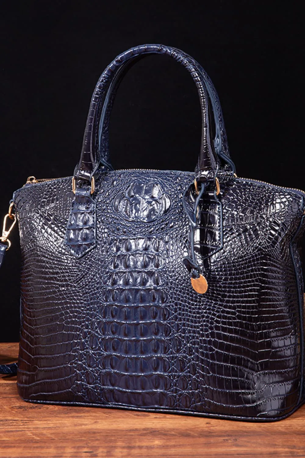 PU Leather Croc Handbag