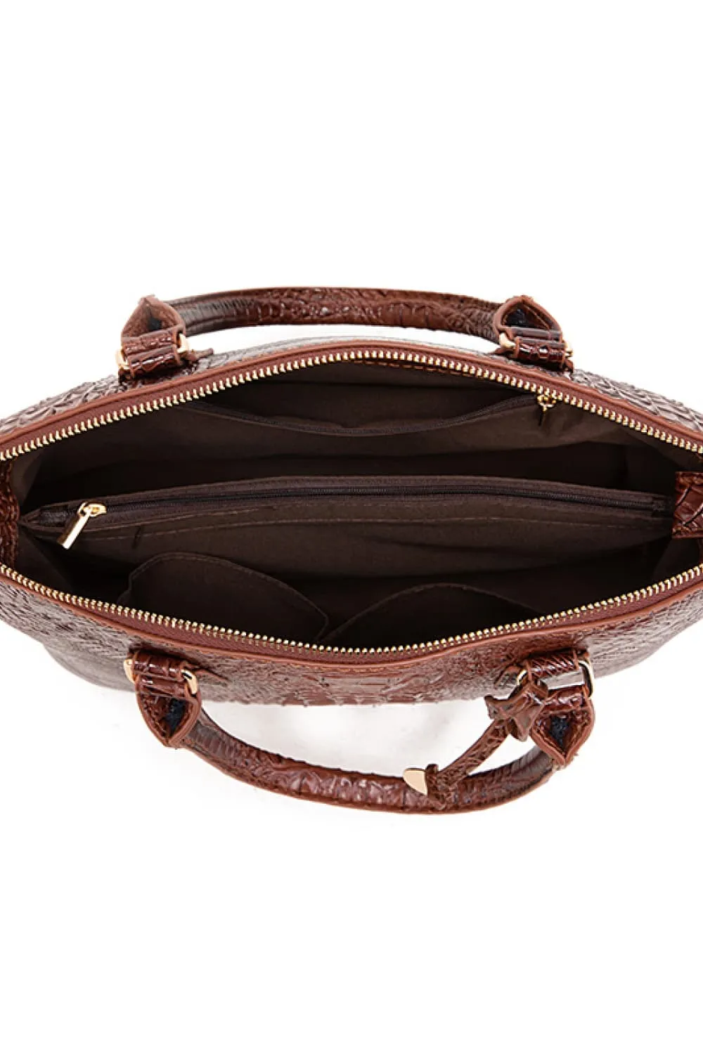 PU Leather Croc Handbag