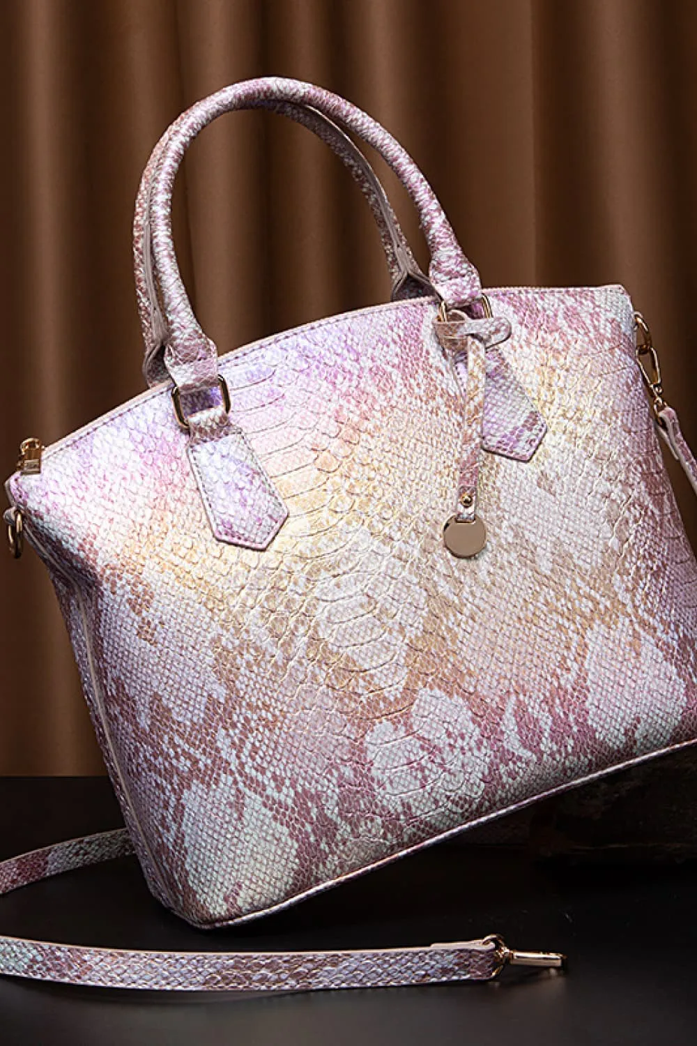 PU Leather Croc Handbag