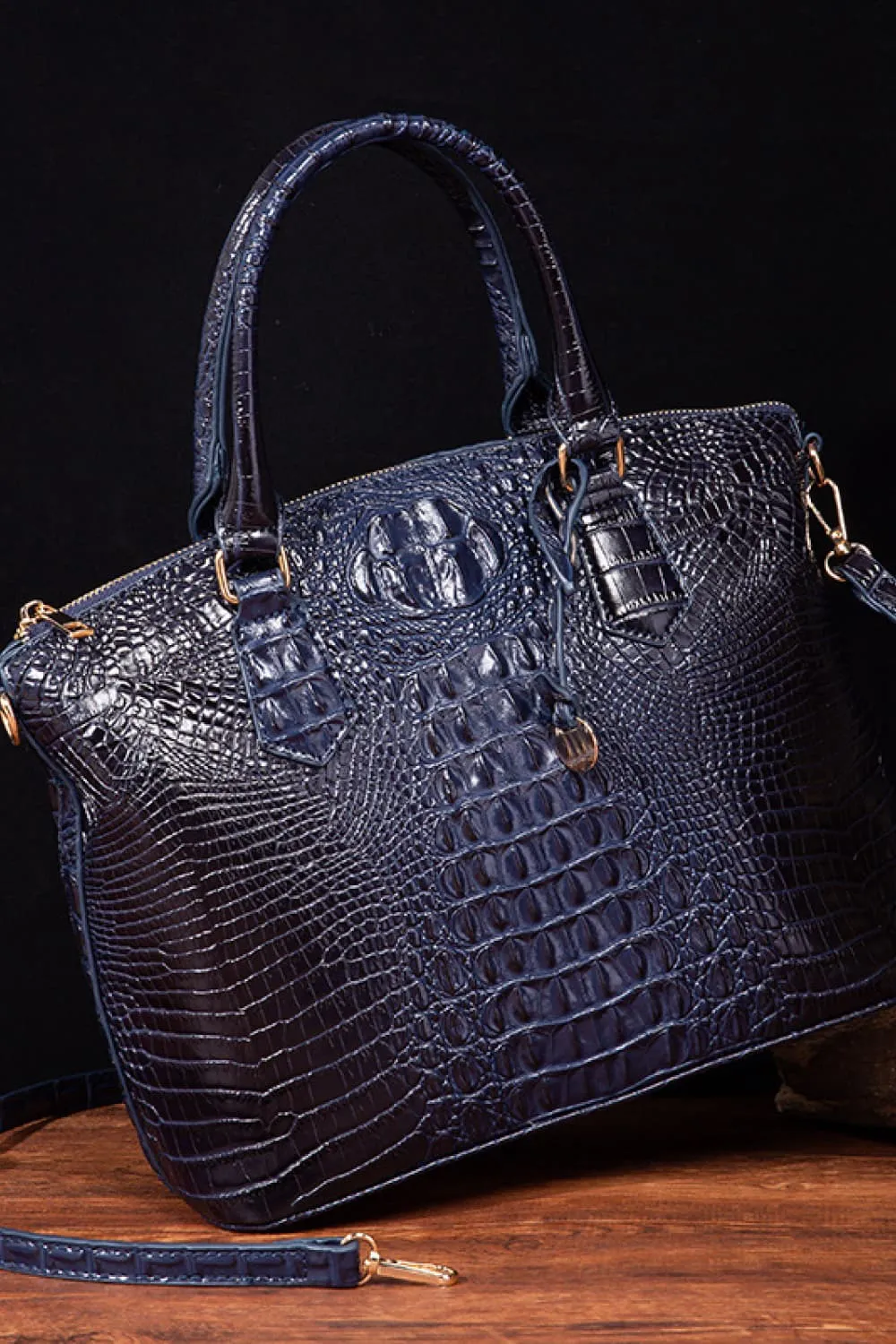 PU Leather Croc Handbag