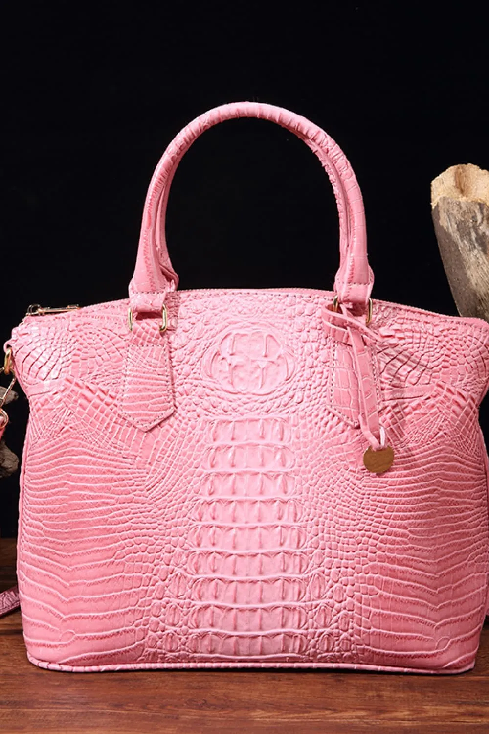 PU Leather Croc Handbag