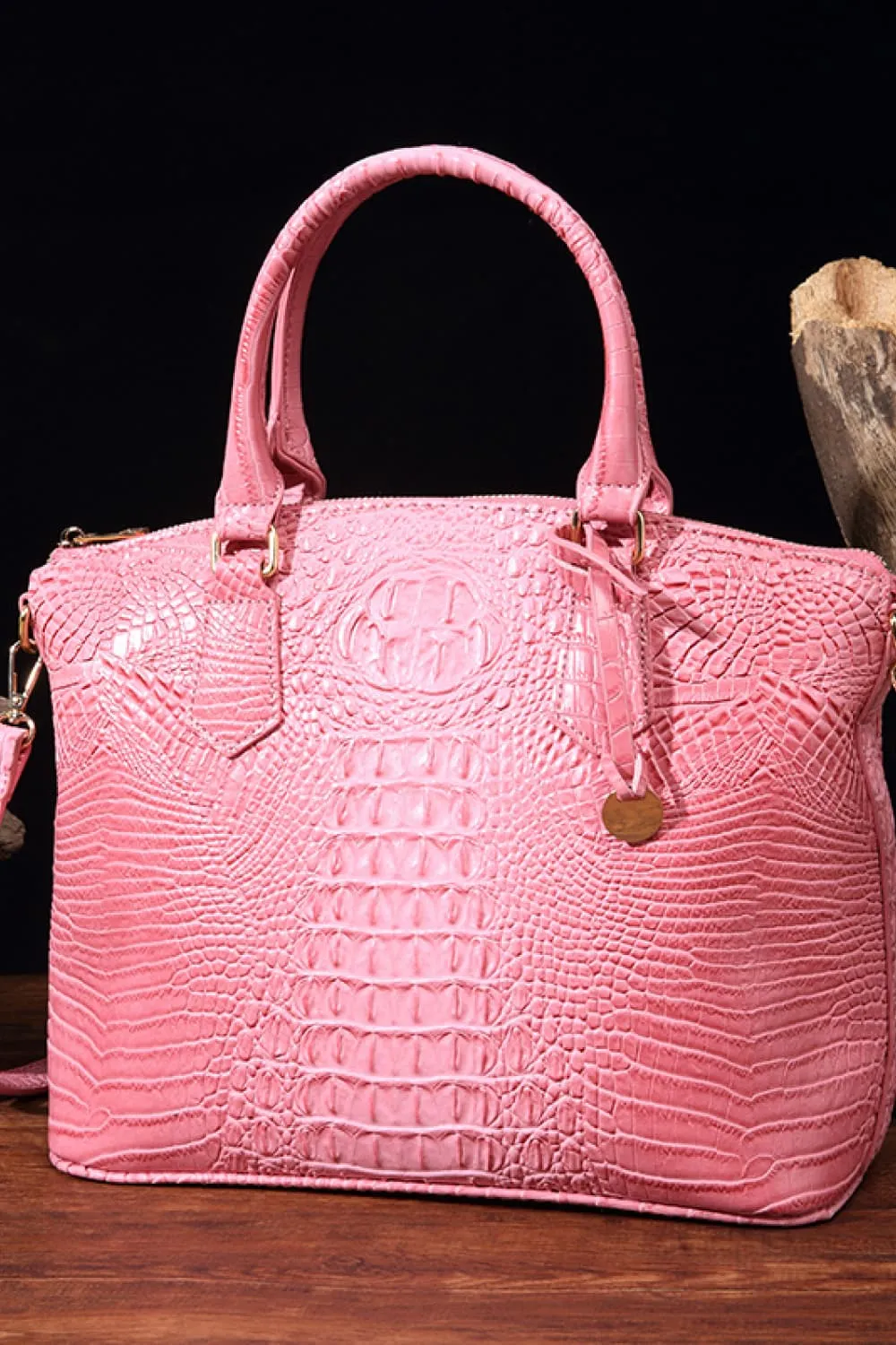 PU Leather Croc Handbag