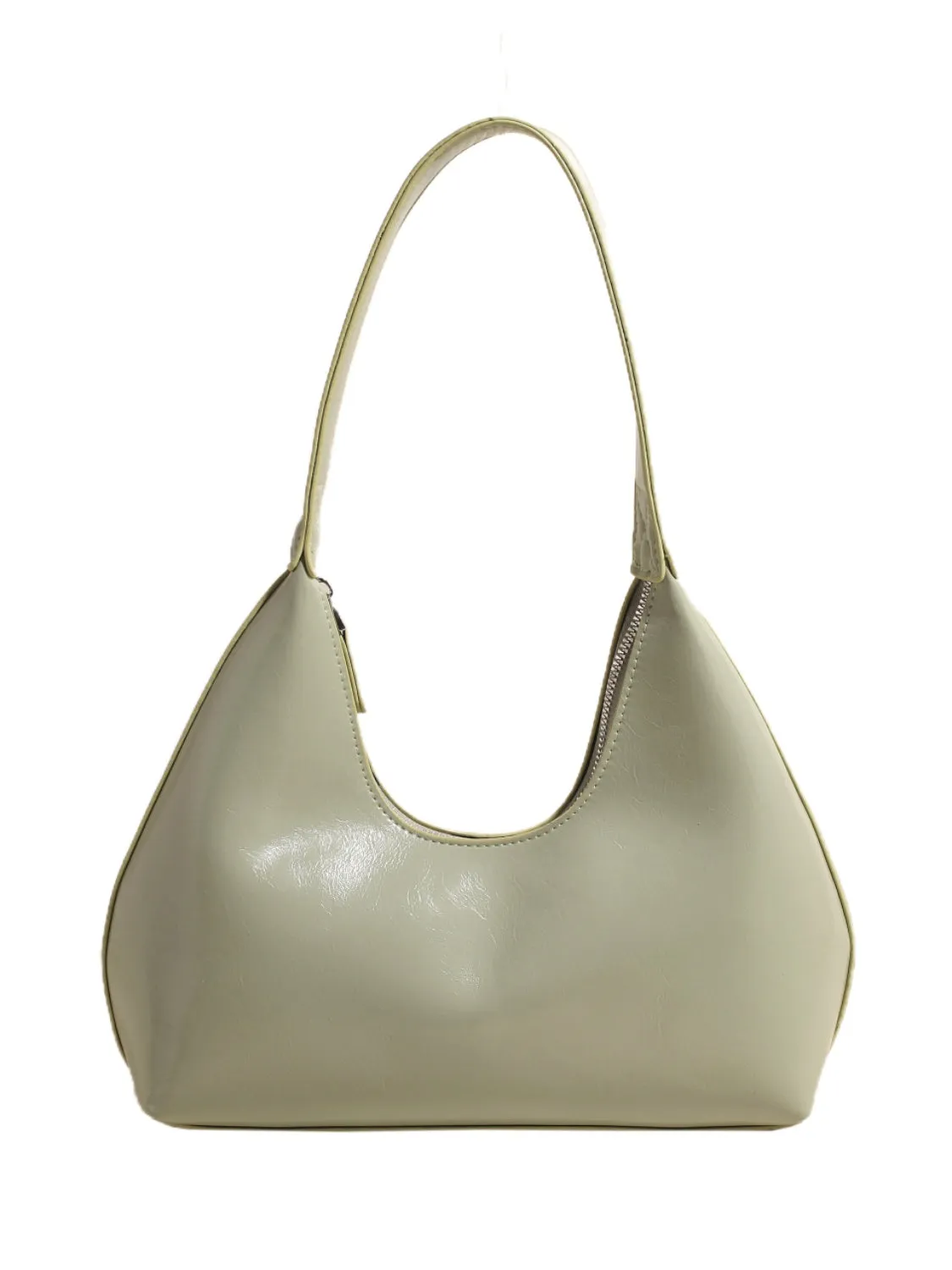 PU Leather Shoulder Bag with Zip