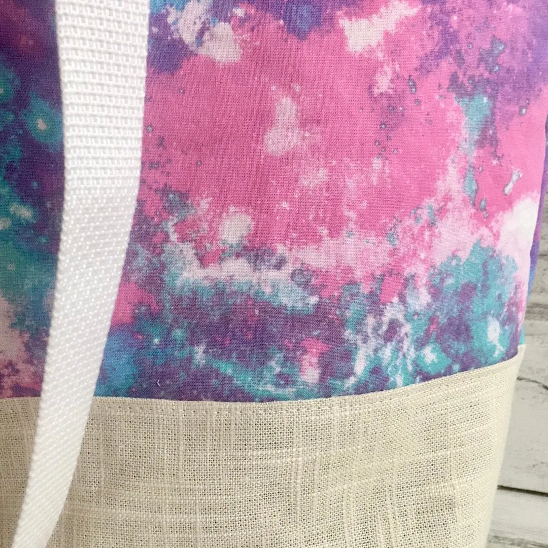 Purple Splatter - Travel Tote Bag