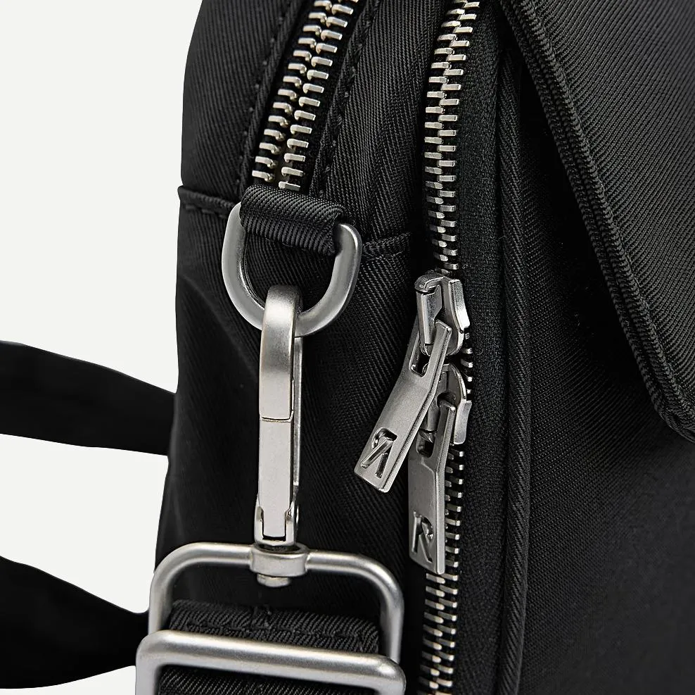 Quilted Crossbody Bag - Jet Black