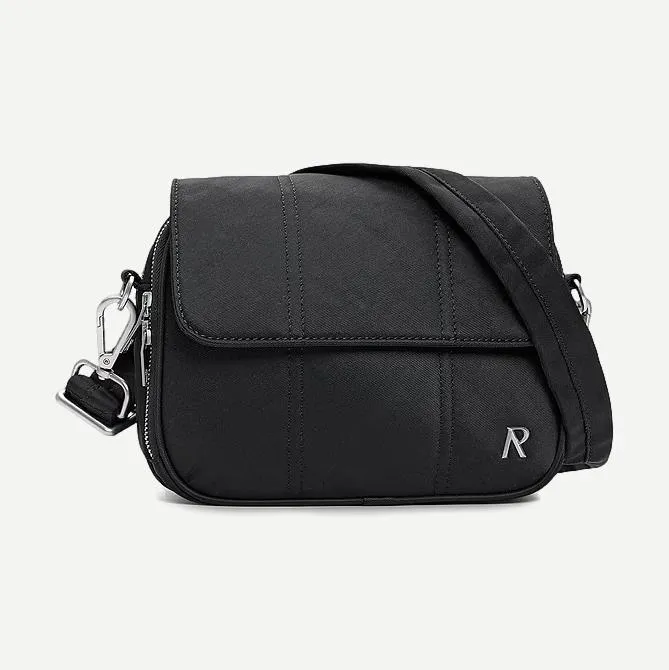 Quilted Crossbody Bag - Jet Black