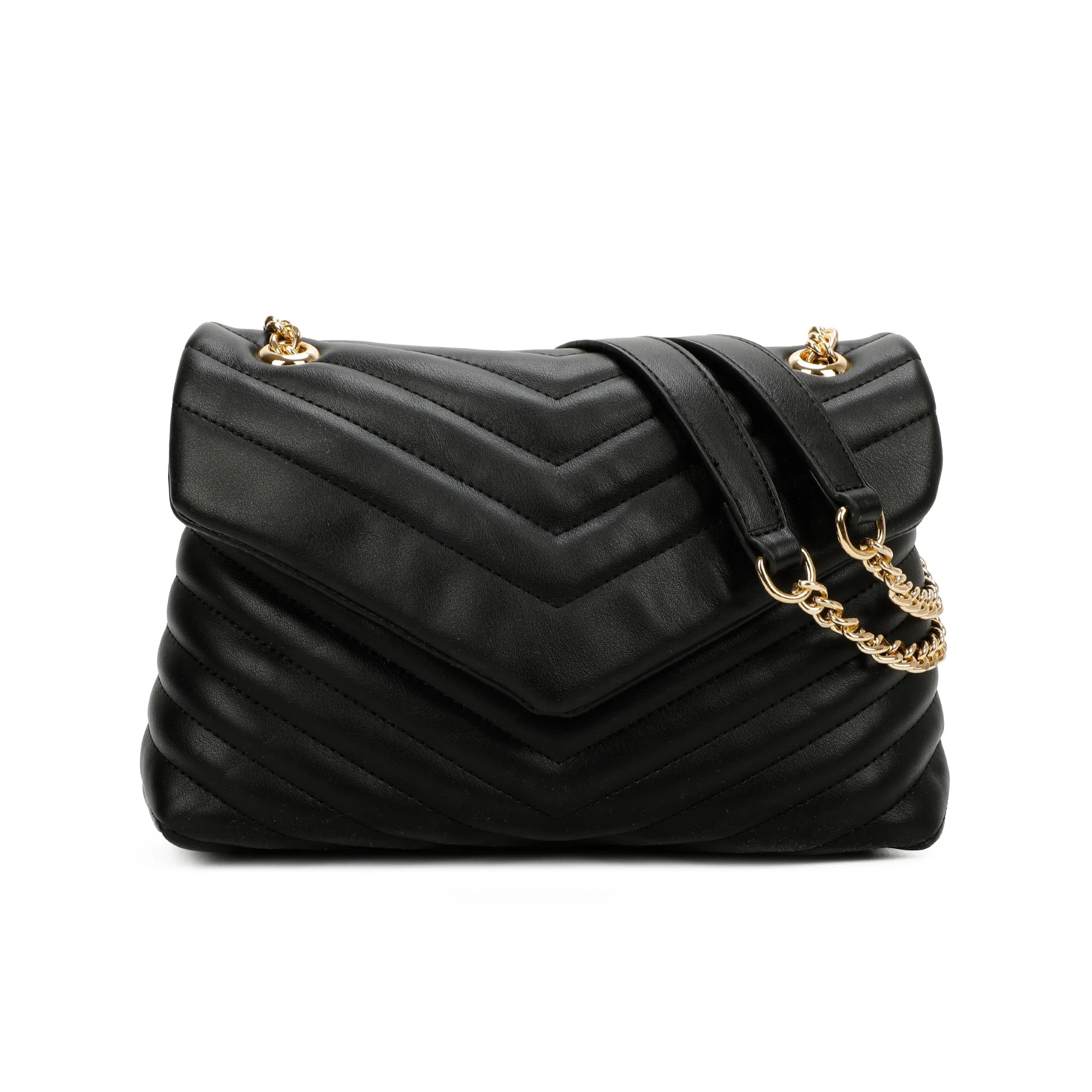 Quilted Shoulder Bag - Black