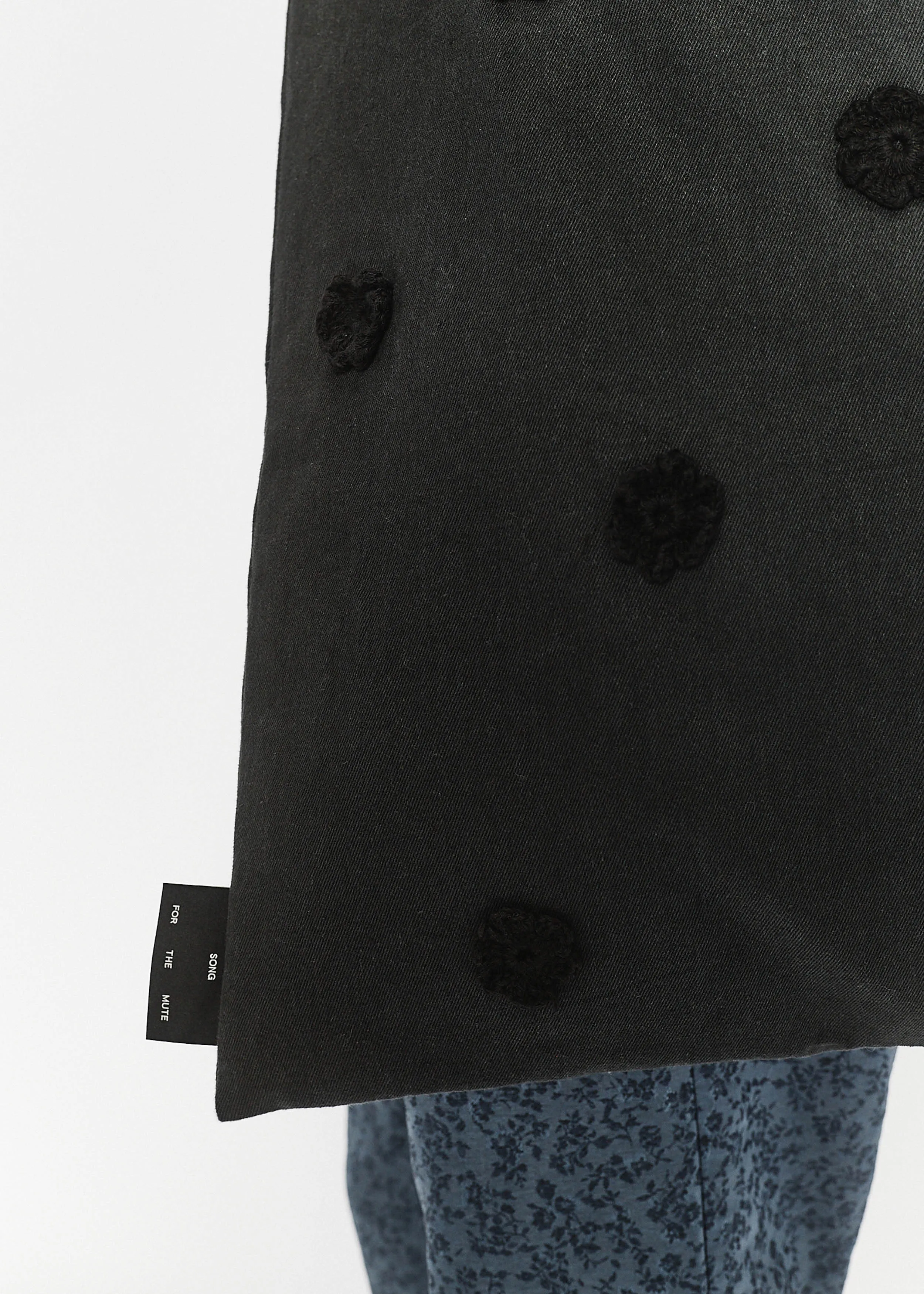 "Daisy" Tote Bag - Hemp Drill (Black)