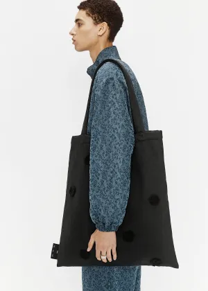 "Daisy" Tote Bag - Hemp Drill (Black)