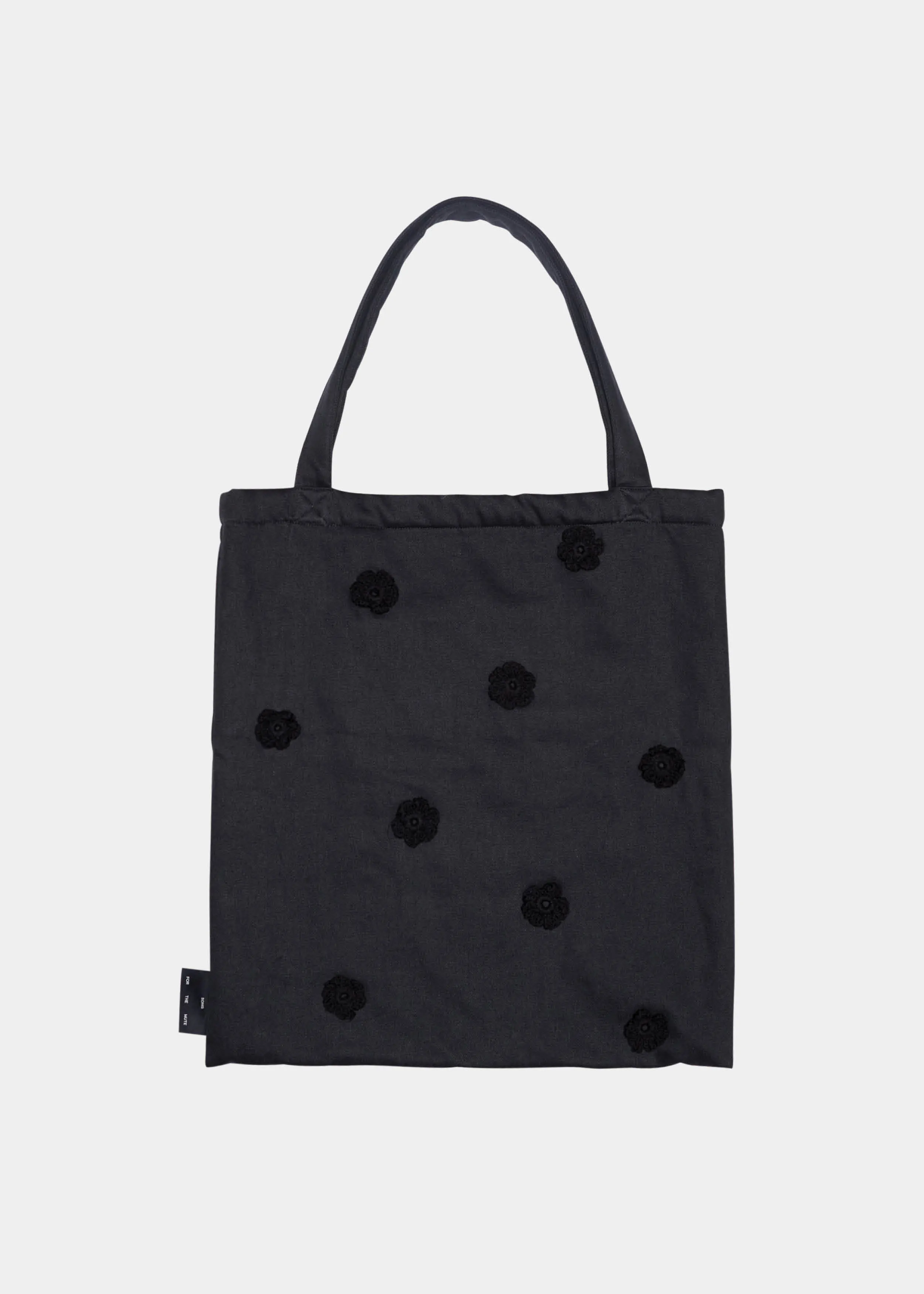 "Daisy" Tote Bag - Hemp Drill (Black)