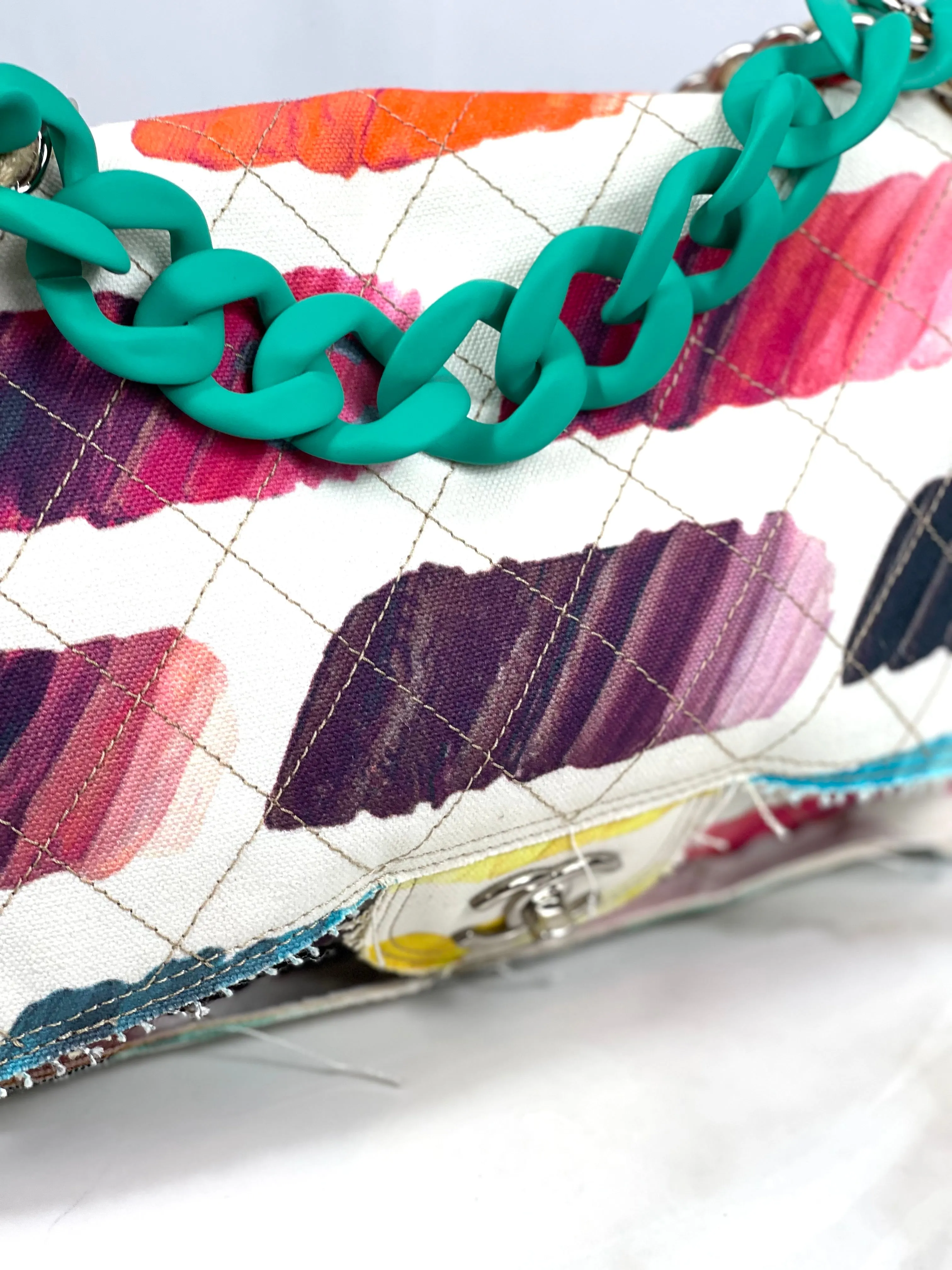 "MINT" Matte Acrylic Top Handle Chain 12"