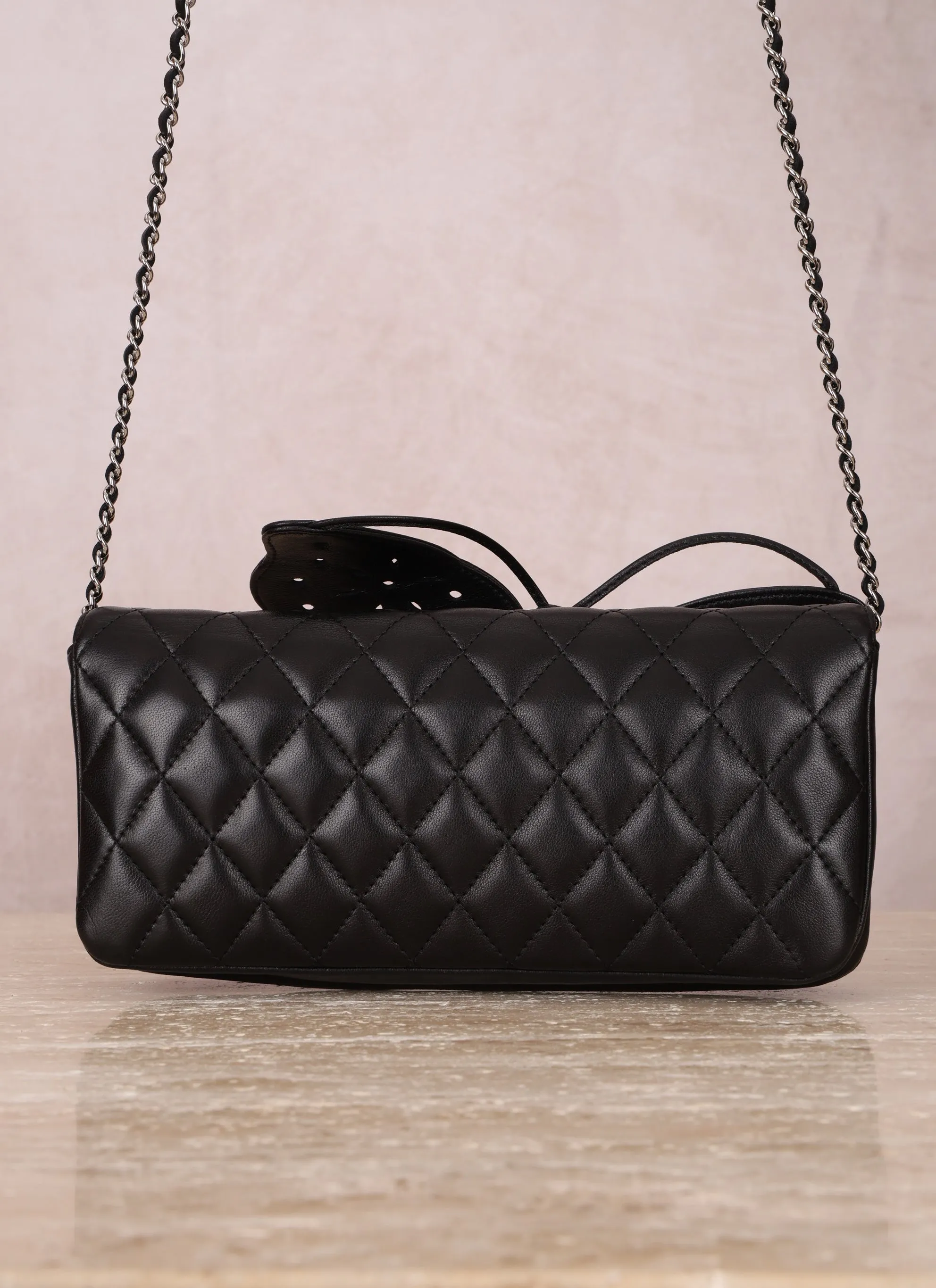 Rare Chanel 2011 Lambskin Butterfly Crossbody
