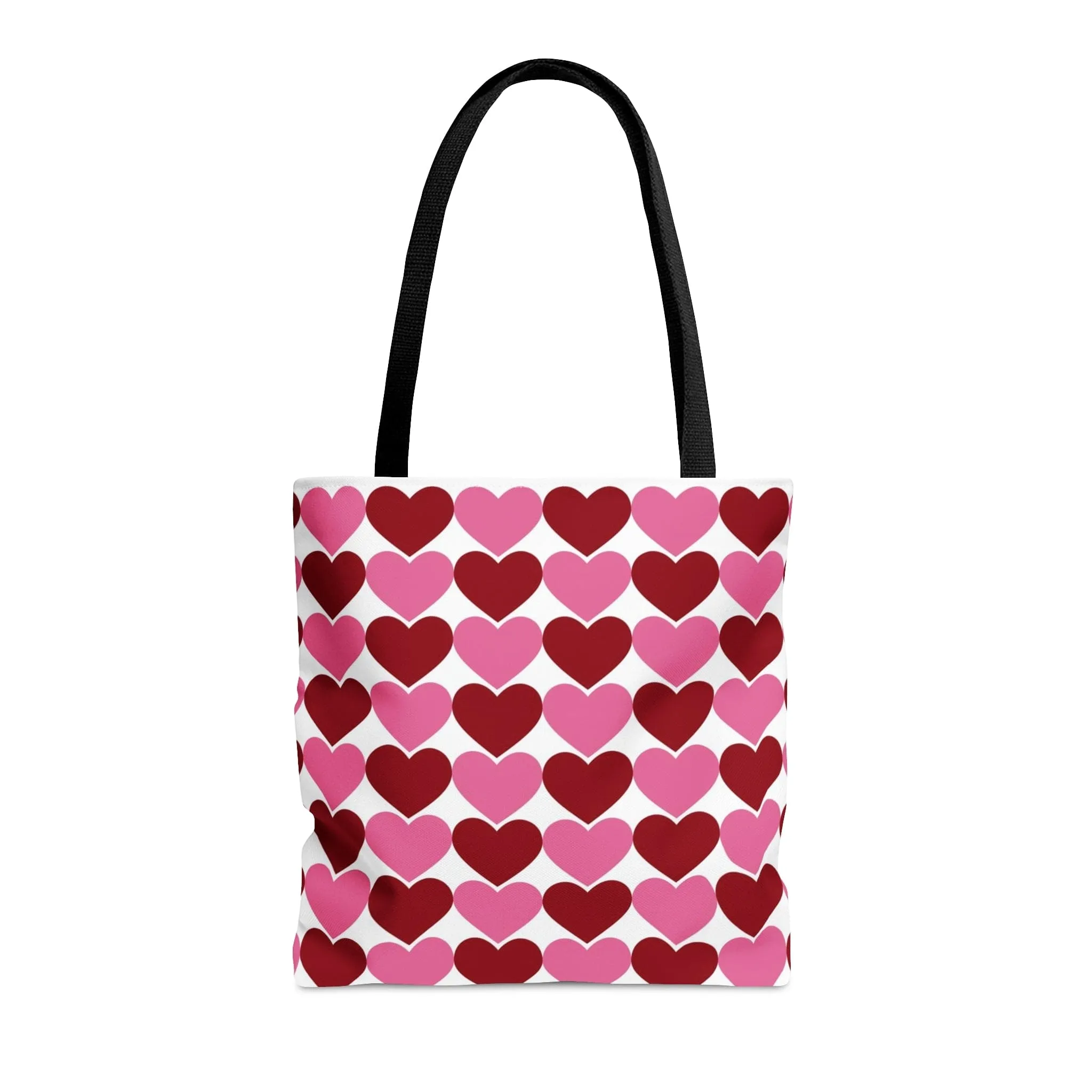 Red & Pink Hearts Tote Bag, Valentine's Handbag, Valentine's Day Gift for Her