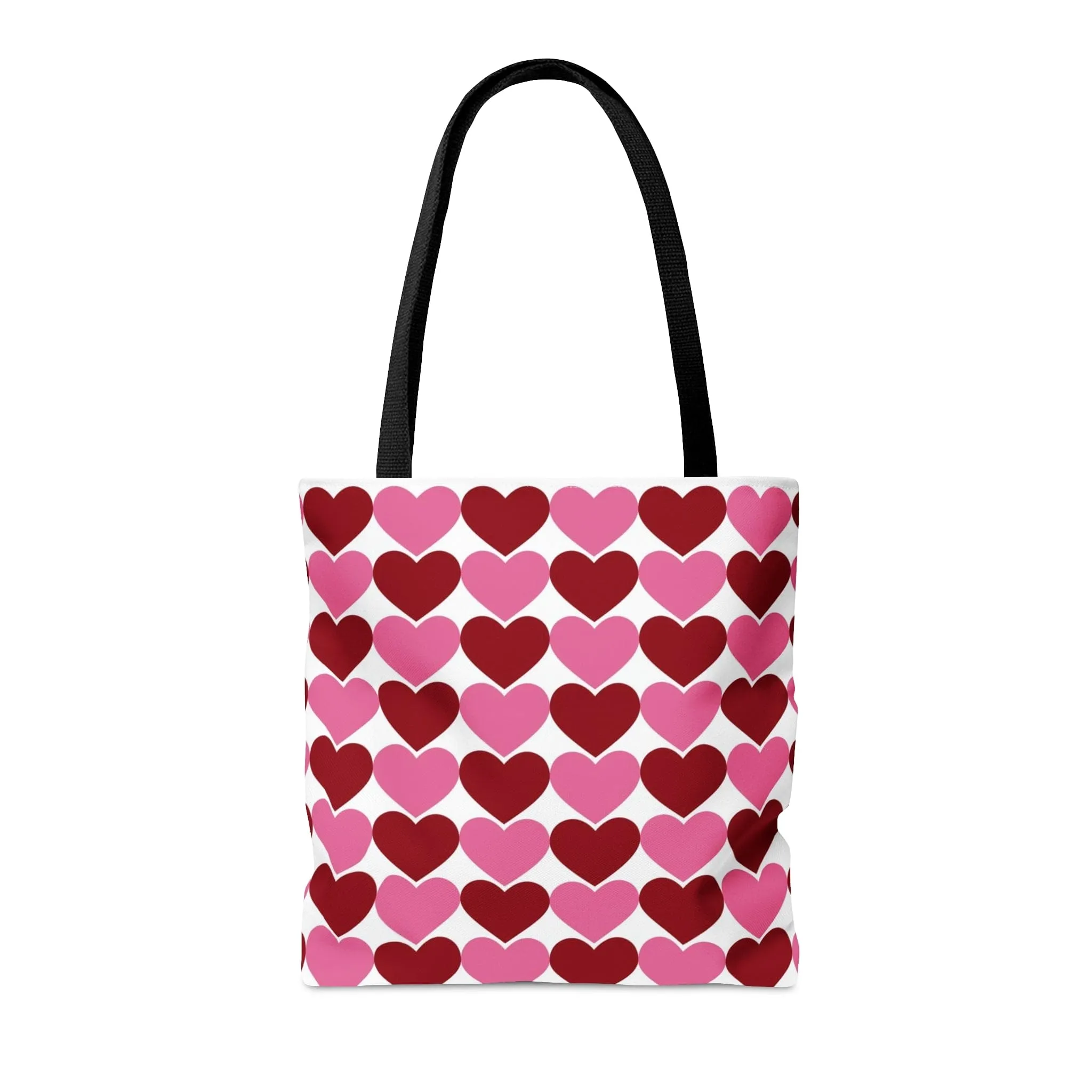 Red & Pink Hearts Tote Bag, Valentine's Handbag, Valentine's Day Gift for Her