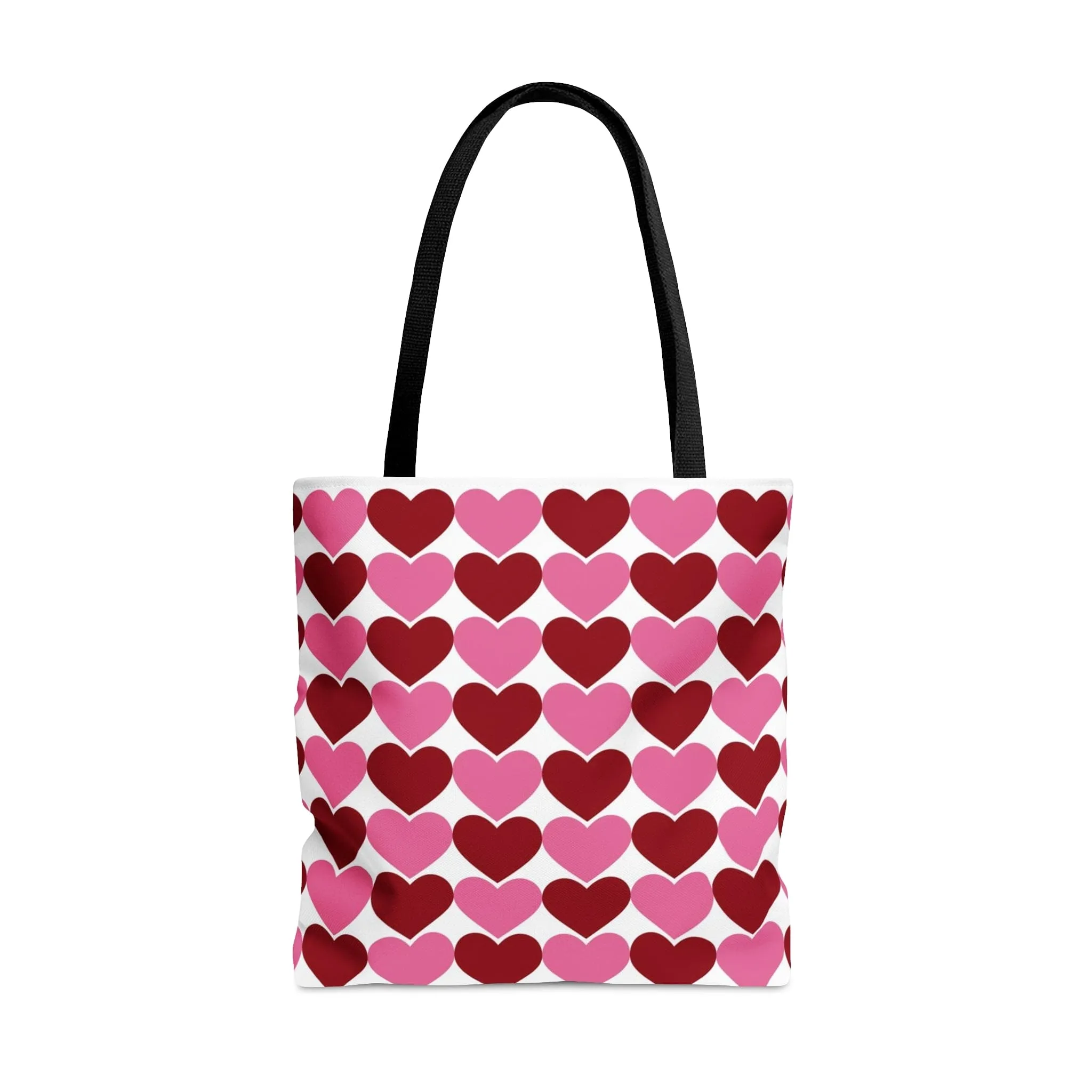 Red & Pink Hearts Tote Bag, Valentine's Handbag, Valentine's Day Gift for Her
