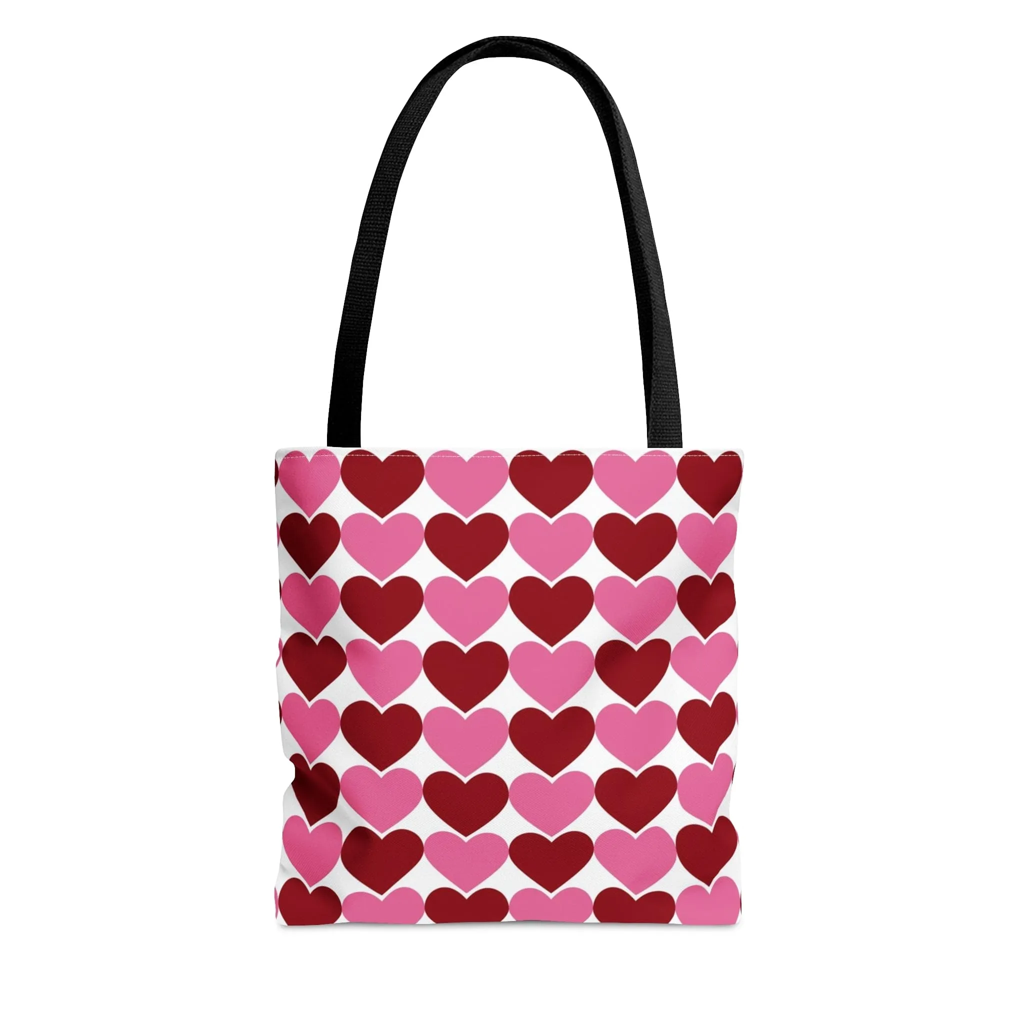 Red & Pink Hearts Tote Bag, Valentine's Handbag, Valentine's Day Gift for Her