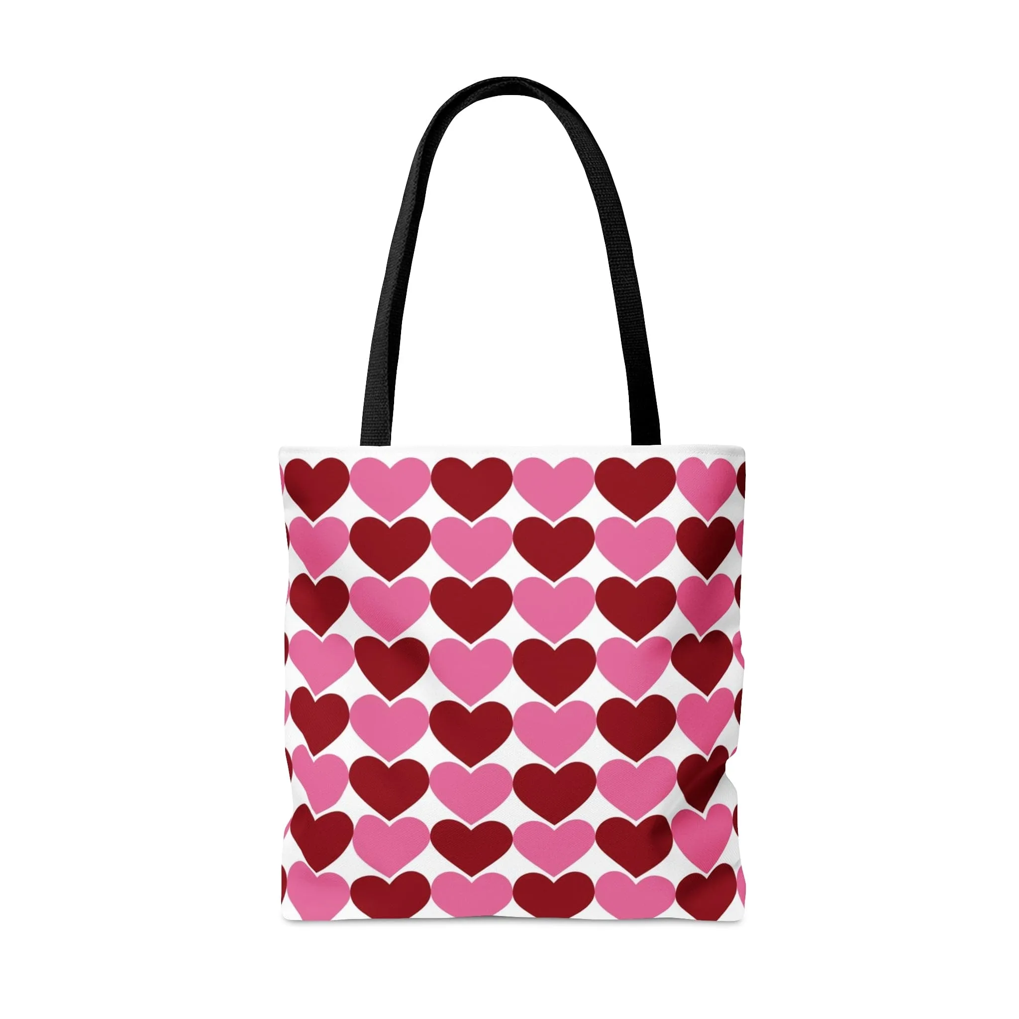 Red & Pink Hearts Tote Bag, Valentine's Handbag, Valentine's Day Gift for Her