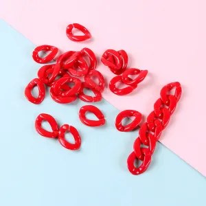 RED plastic chain links