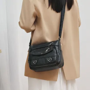 Retro Hearts Crossbody Bag