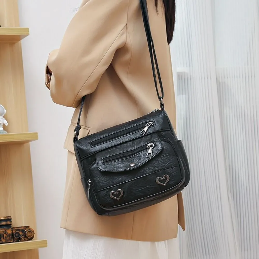 Retro Hearts Crossbody Bag