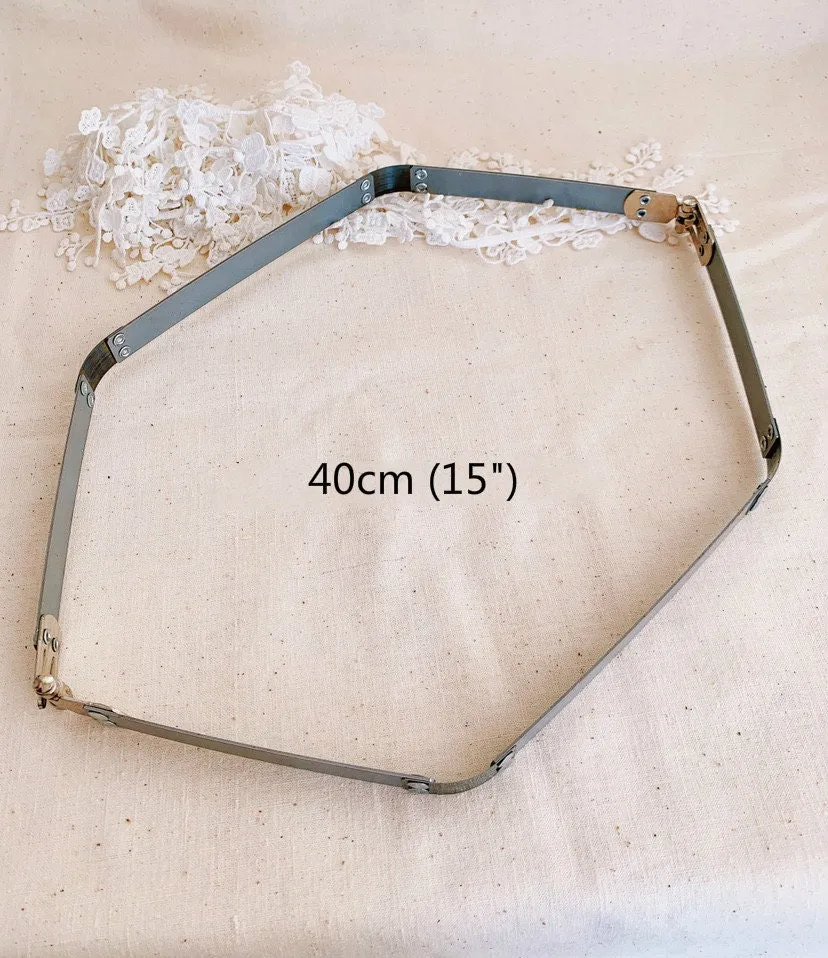 Retro Metal Purse Frame Flex Internal Purse Frame 15cm(6"), 20cm(8"), 25cm(10"), 30cm( 12"), 40cm(15")