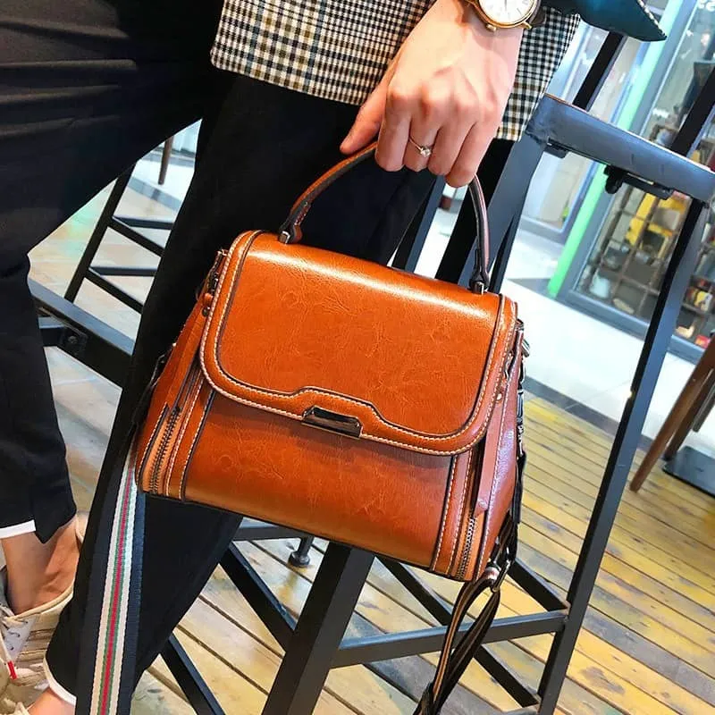 Retro style small square bag shoulder bag