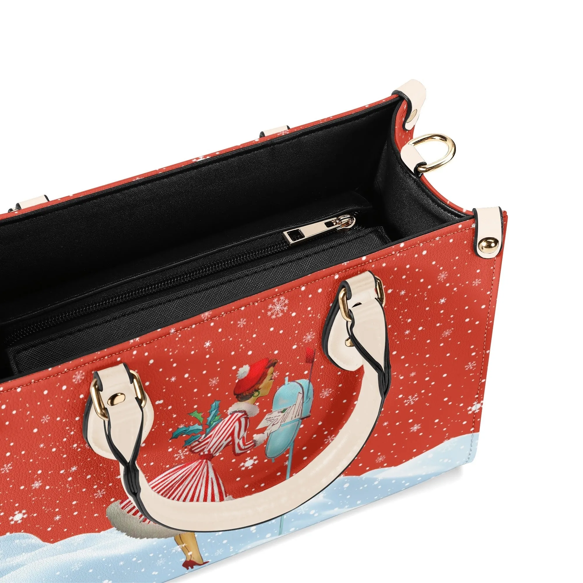 Retro Vintage Kitsch Christmas Glam Handbag, Mid Century Modern 1950s Purse, Vintage Holiday Winter Bag