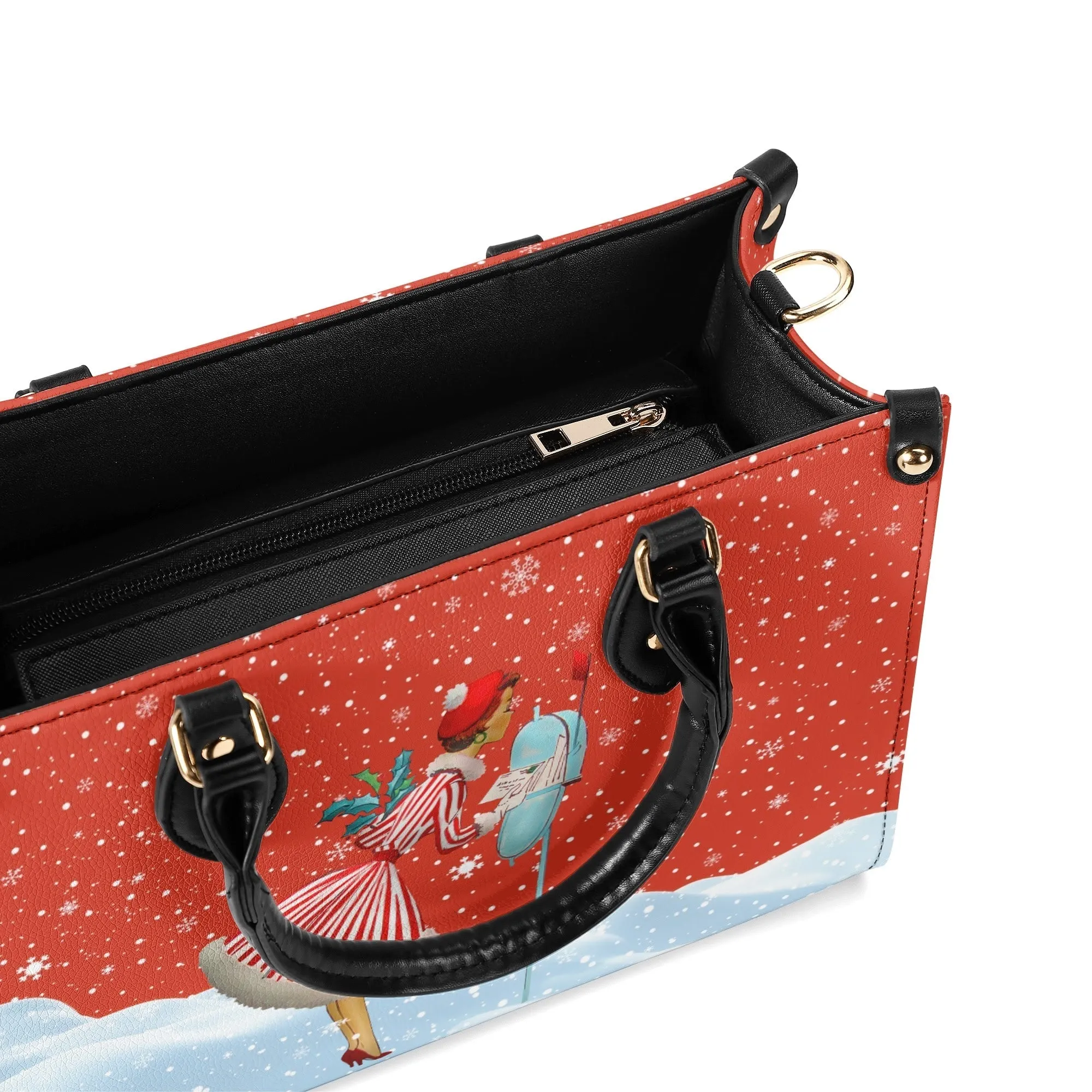 Retro Vintage Kitsch Christmas Glam Handbag, Mid Century Modern 1950s Purse, Vintage Holiday Winter Bag