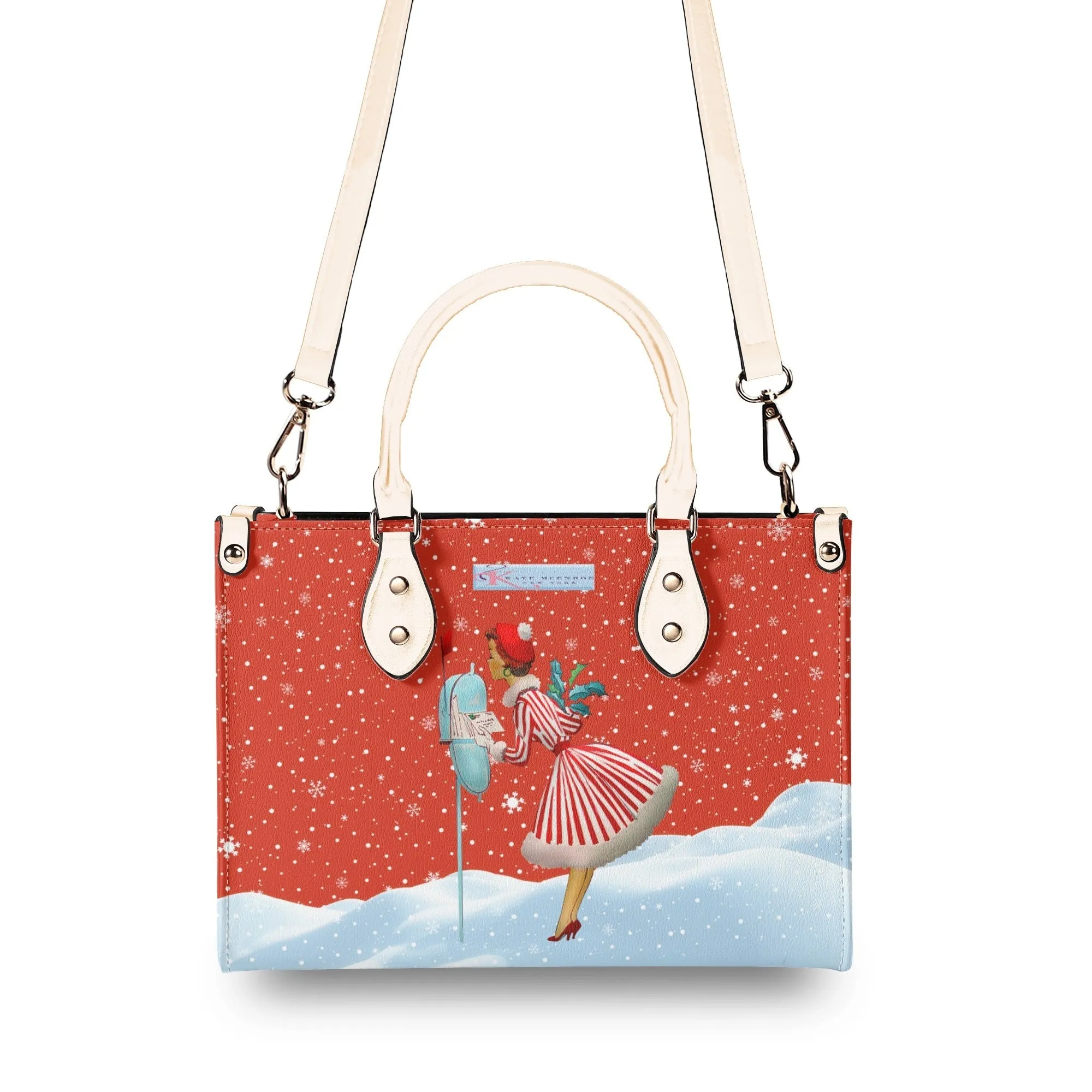 Retro Vintage Kitsch Christmas Glam Handbag, Mid Century Modern 1950s Purse, Vintage Holiday Winter Bag