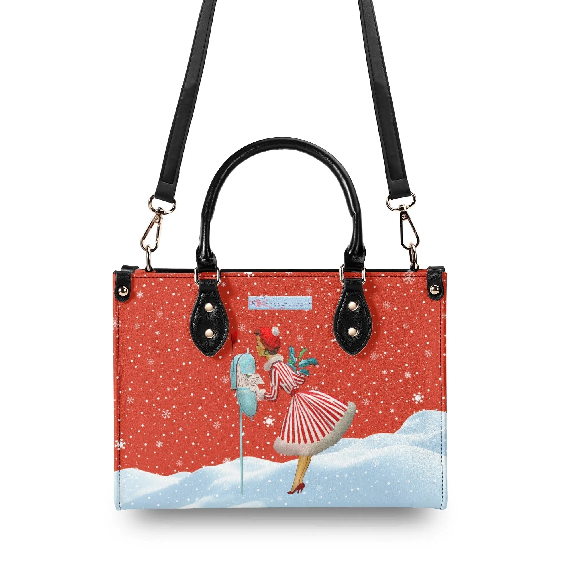 Retro Vintage Kitsch Christmas Glam Handbag, Mid Century Modern 1950s Purse, Vintage Holiday Winter Bag