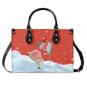 Retro Vintage Kitsch Christmas Glam Handbag, Mid Century Modern 1950s Purse, Vintage Holiday Winter Bag