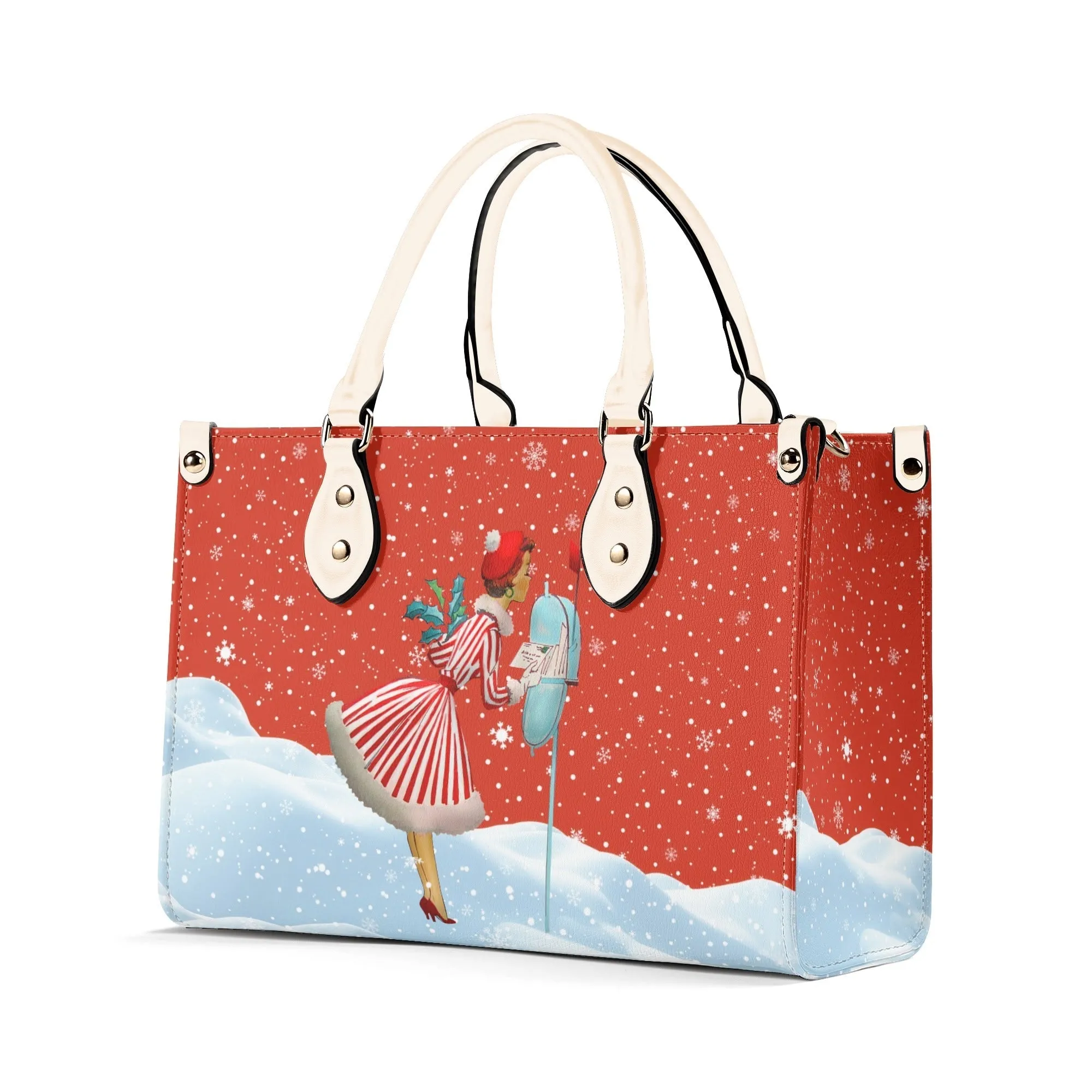 Retro Vintage Kitsch Christmas Glam Handbag, Mid Century Modern 1950s Purse, Vintage Holiday Winter Bag