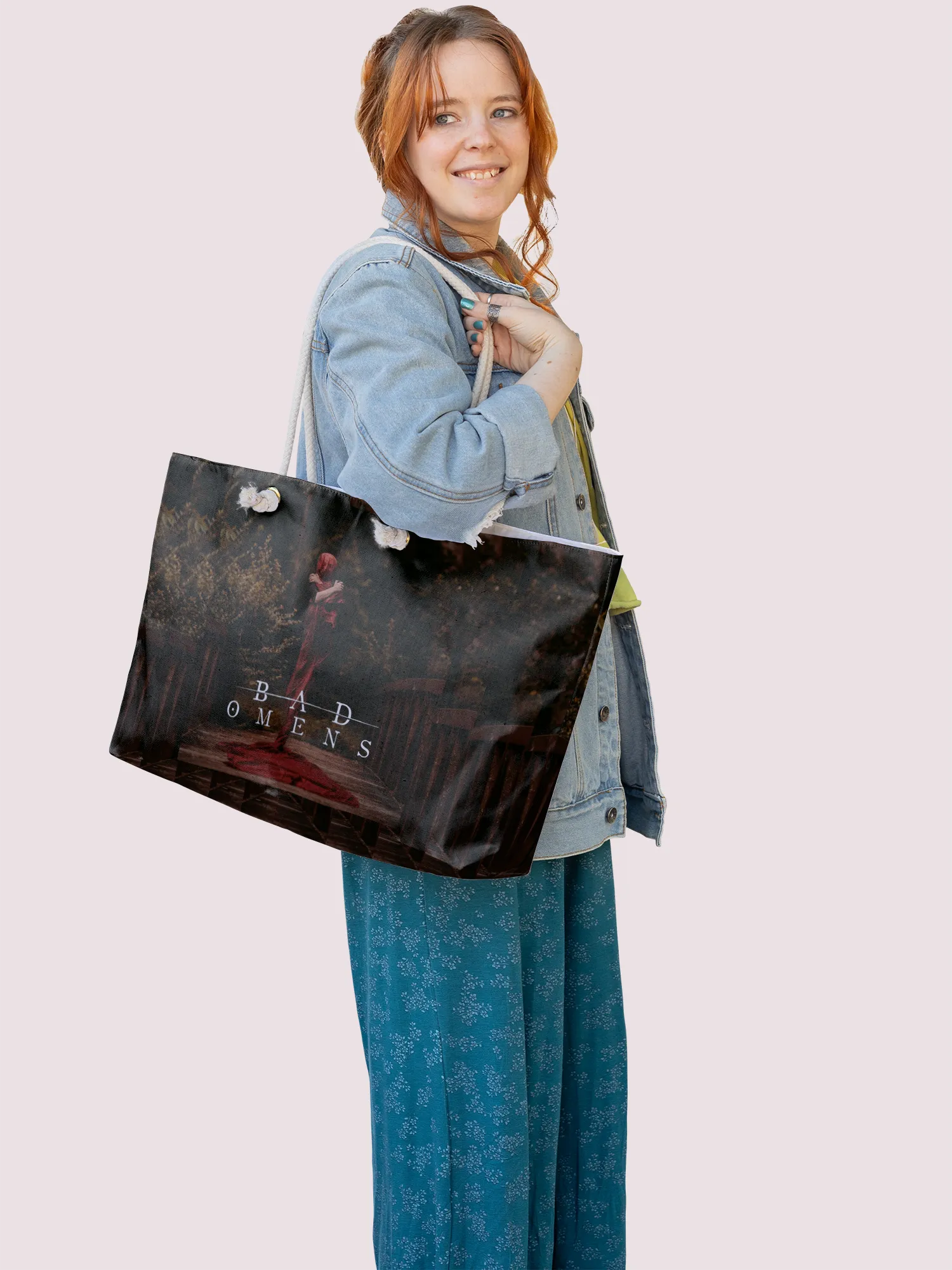 Rocksax Bad Omens Rope Handled Beach Bag - Self Titled Cover