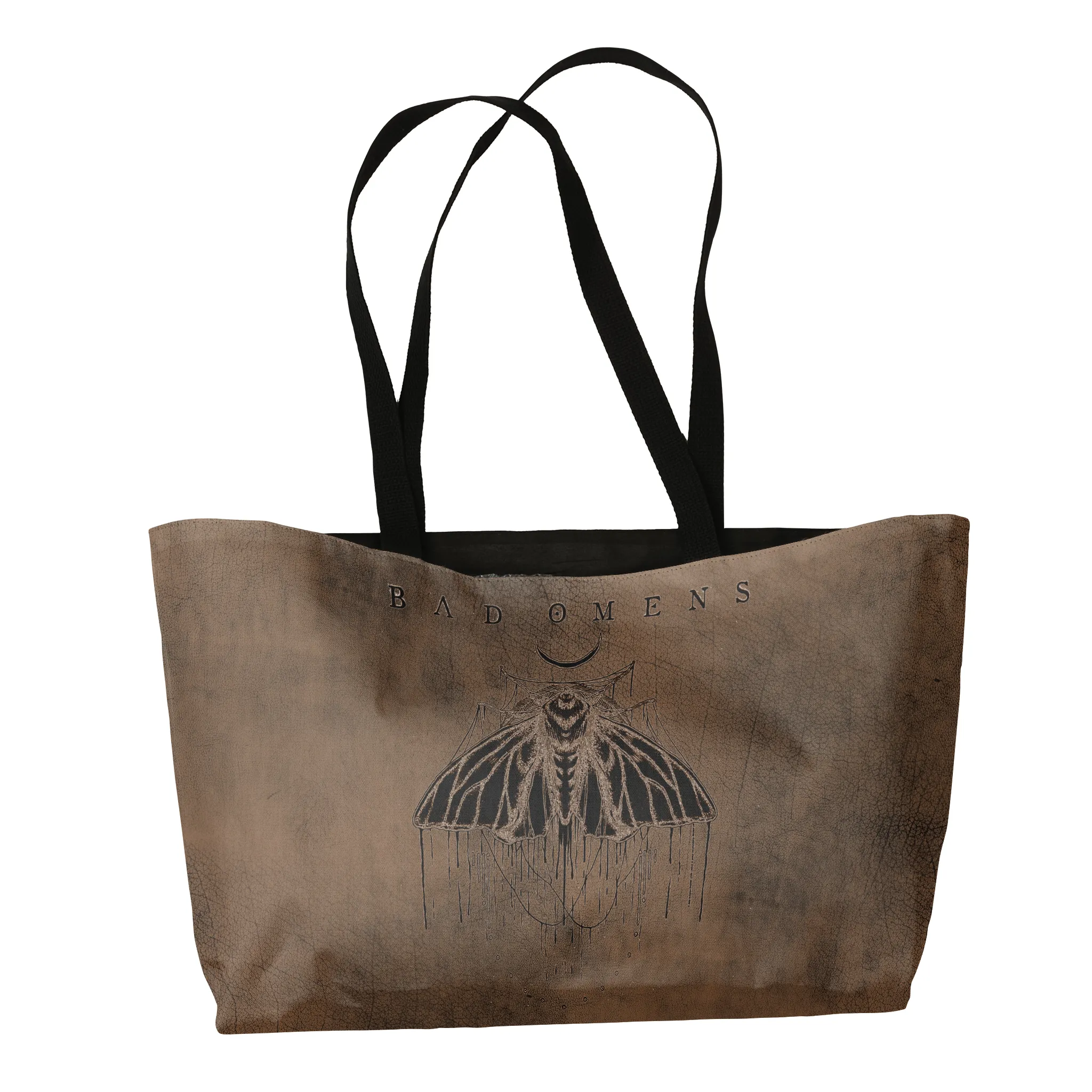 Rocksax Bad Omens Webbing Handled Beach/Shopper Tote - Moth